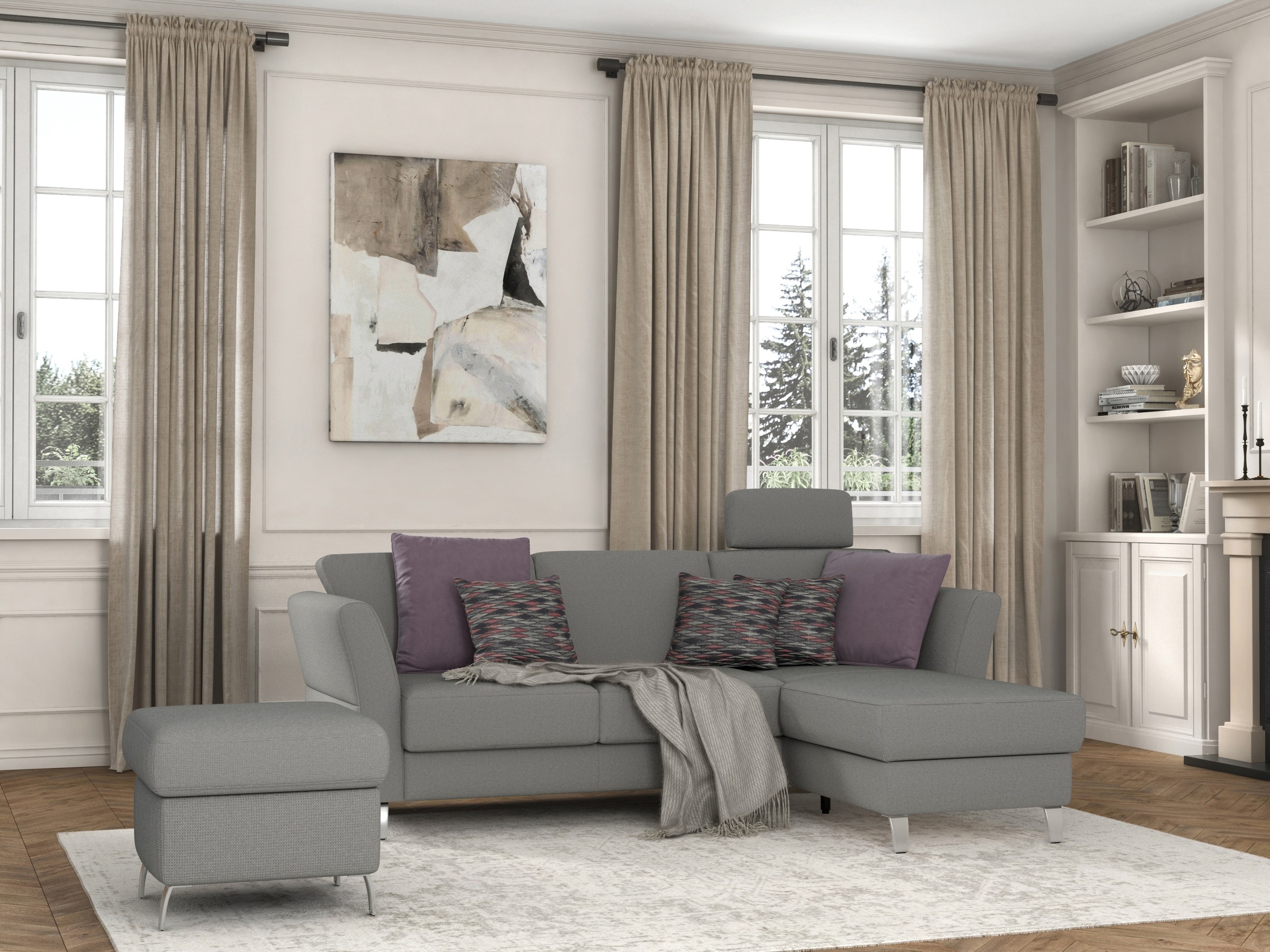 sit&more Ecksofa »Visby L-Form« wahlweise mit Bettfunktion und Bettkasten, günstig online kaufen