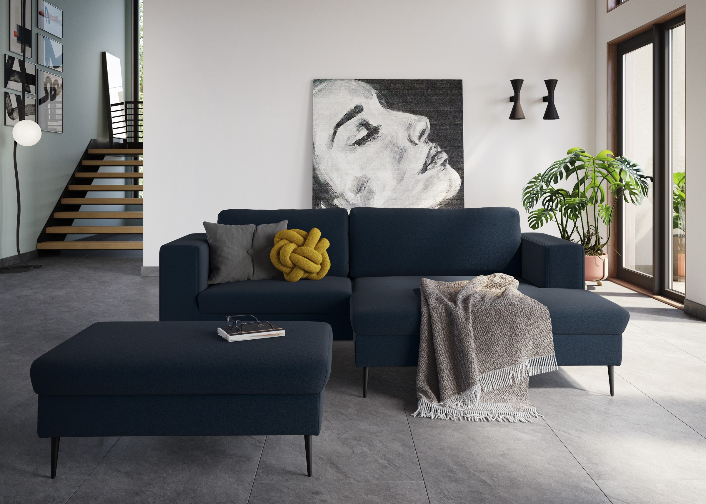 DOMO collection Sitzhocker »Modica«, passend zur Serie, auch in Cord