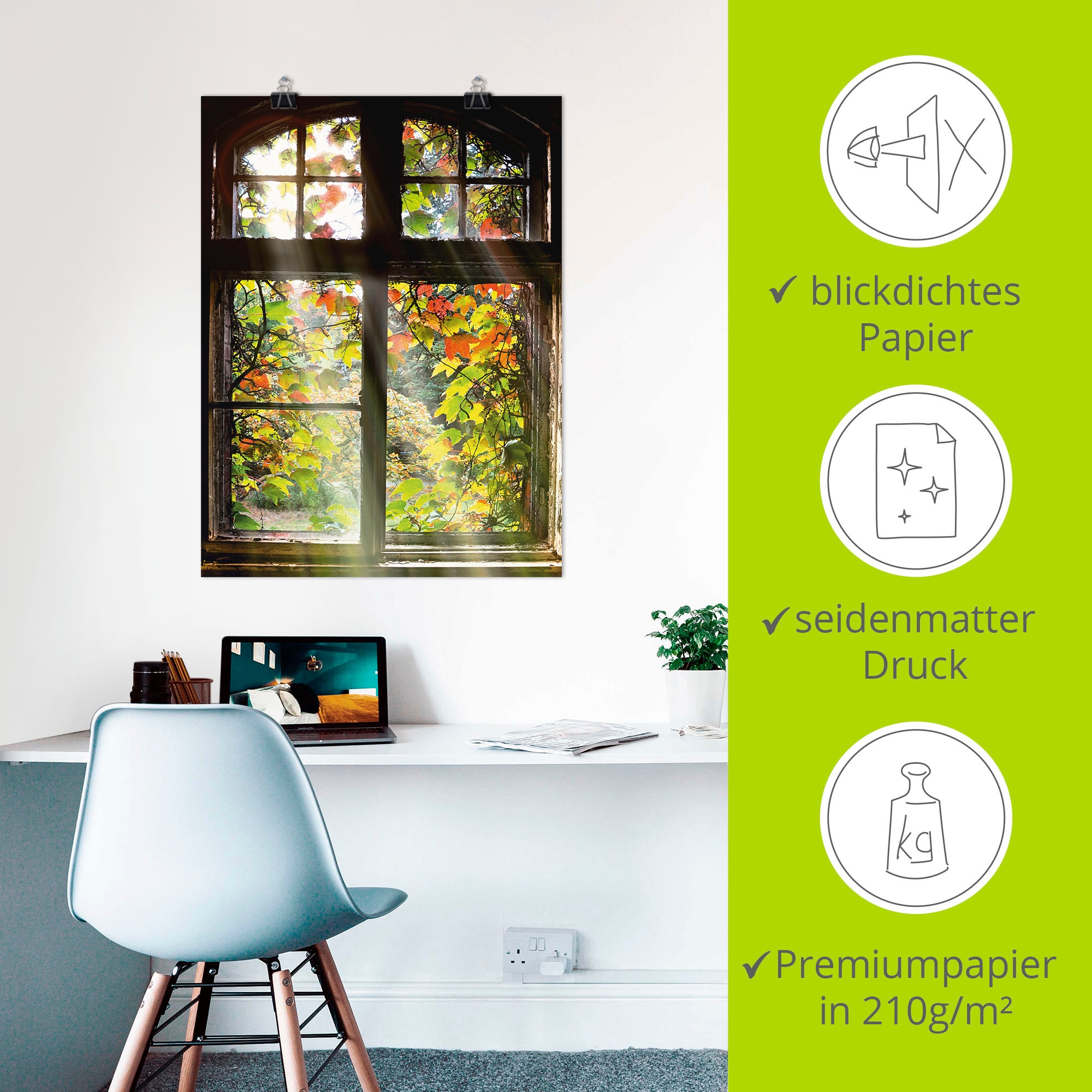 Artland Wandbild »Altbau«, Fenster & Türen, (1 St.), als Alubild, Outdoorbild, Leinwandbild, Poster, Wandaufkleber
