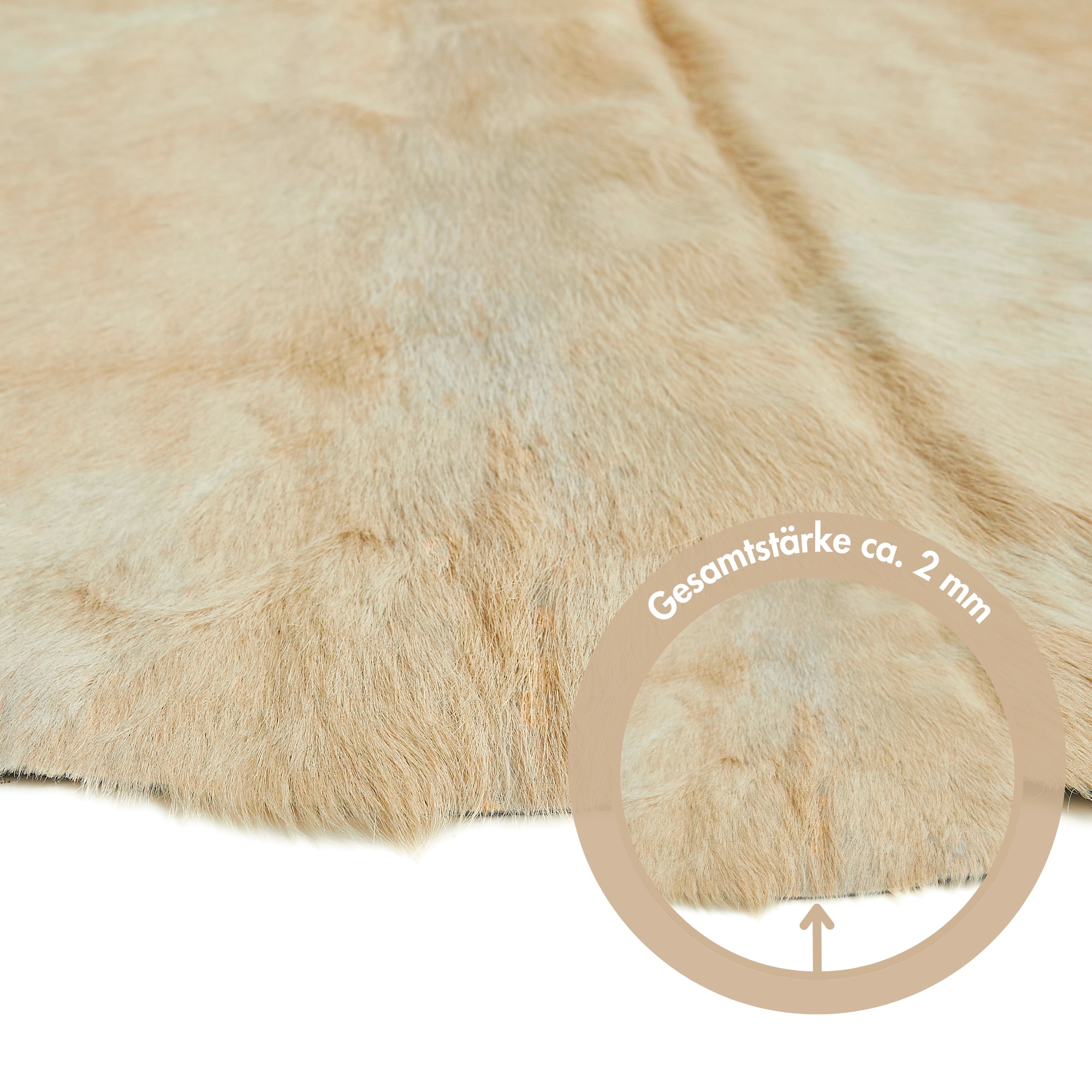 LUXOR living Fellteppich »Rinderfell«, fellförmig, 3 mm Höhe, echtes Rinderfell, Naturprodukt - daher ist jedes Fell ein Einzelstück