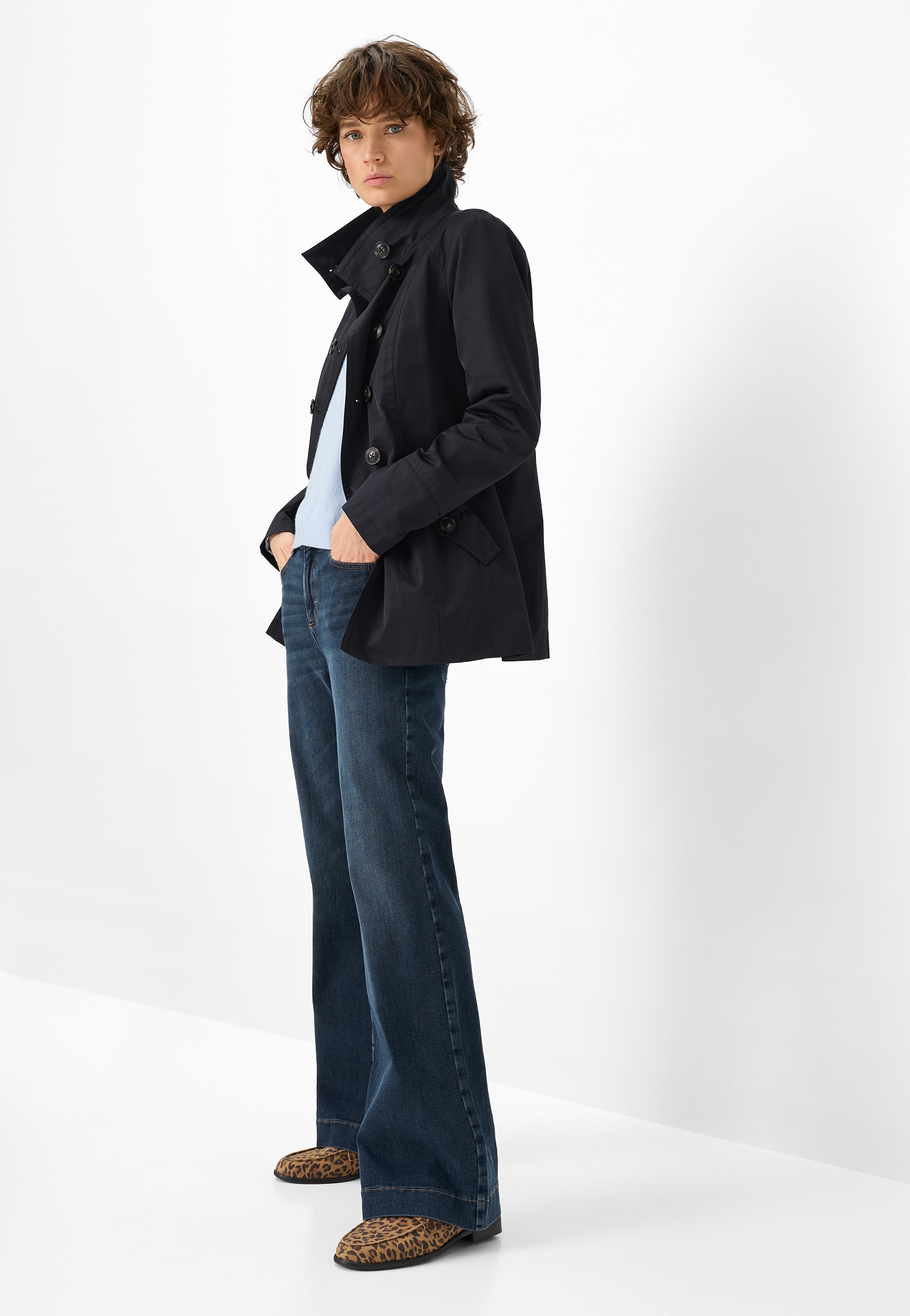 Fuchs Schmitt Outdoorjacke Stehkragen, Regular Fit, Lightweight Cotton