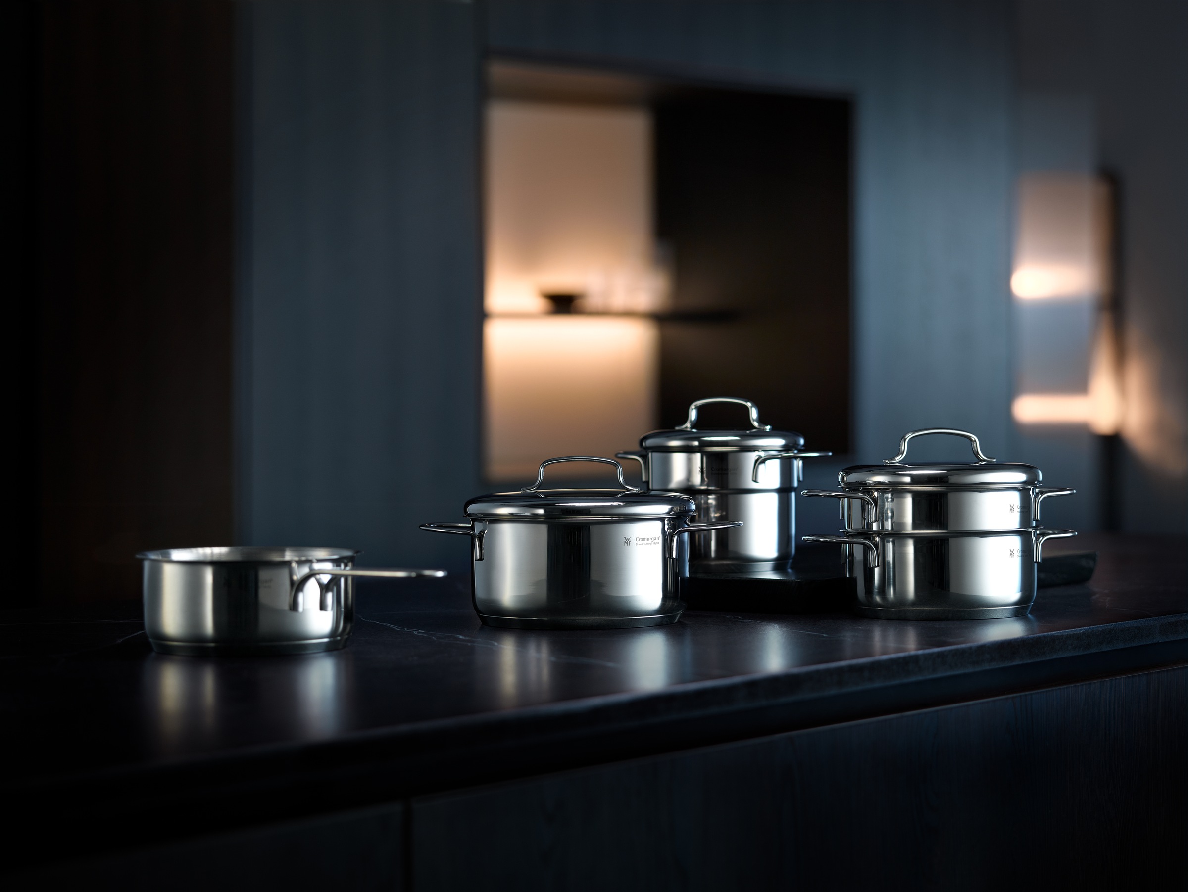 WMF Topf-Set »Mini« Set, Kochtopf 12 + 14 cm, Bratentopf 14 + 16 cm, Stielk günstig online kaufen