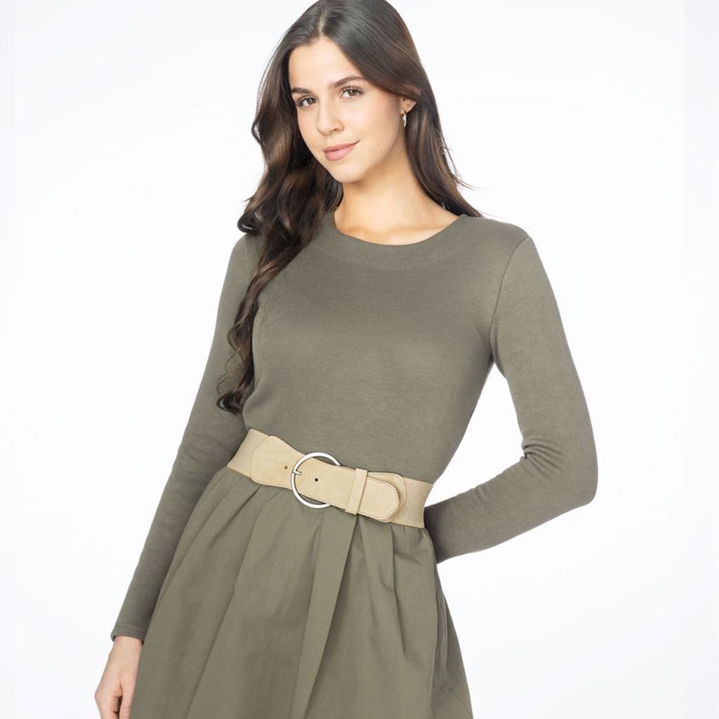 BERND GÖTZ Taillengürtel »Taillengürtel mit Stretch und großer silberner Ringschließe«