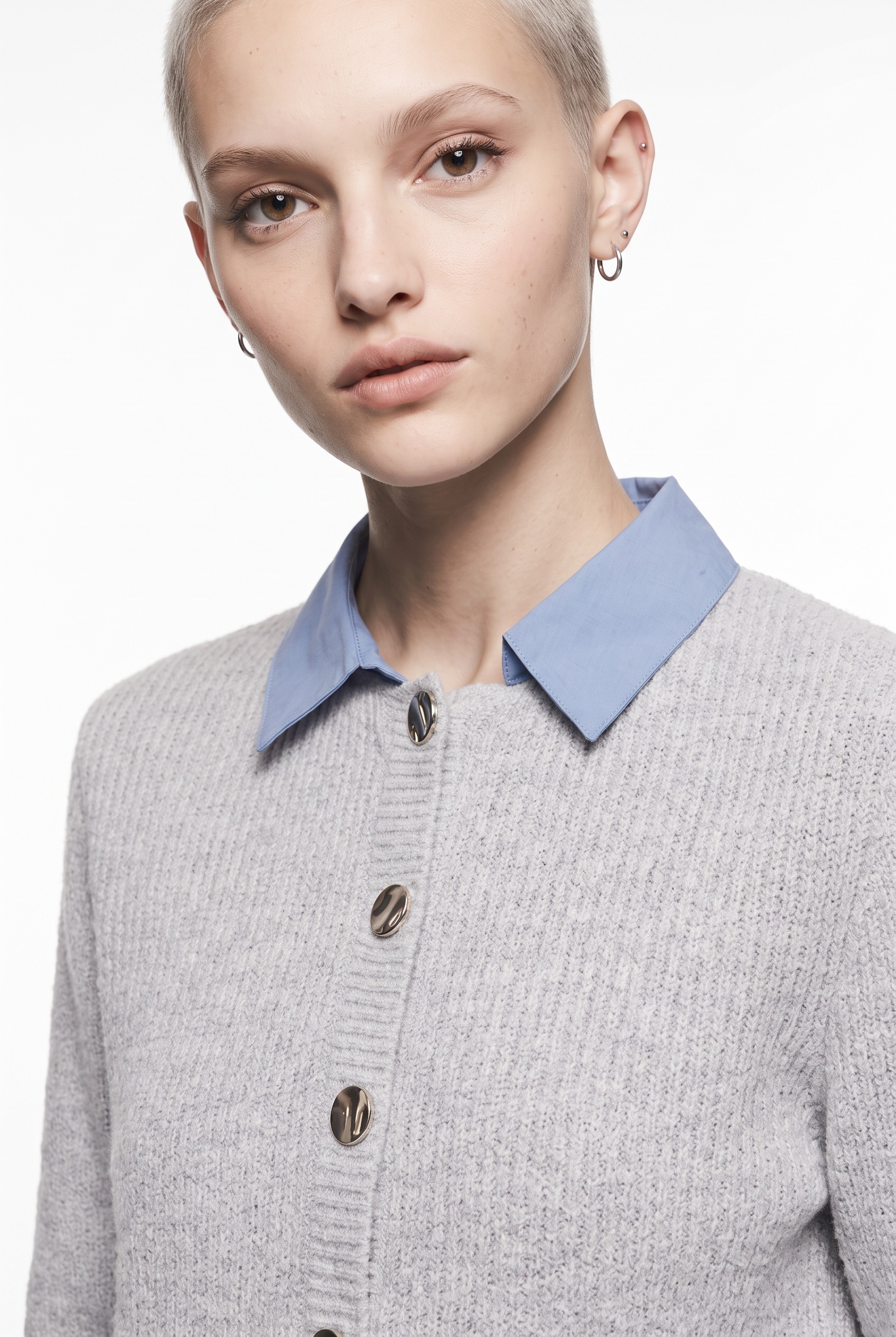 ONLY Strickjacke »ONLALIVIA LS WOVEN MIX CARDIGAN CS KNT« Materialmix, regular fit