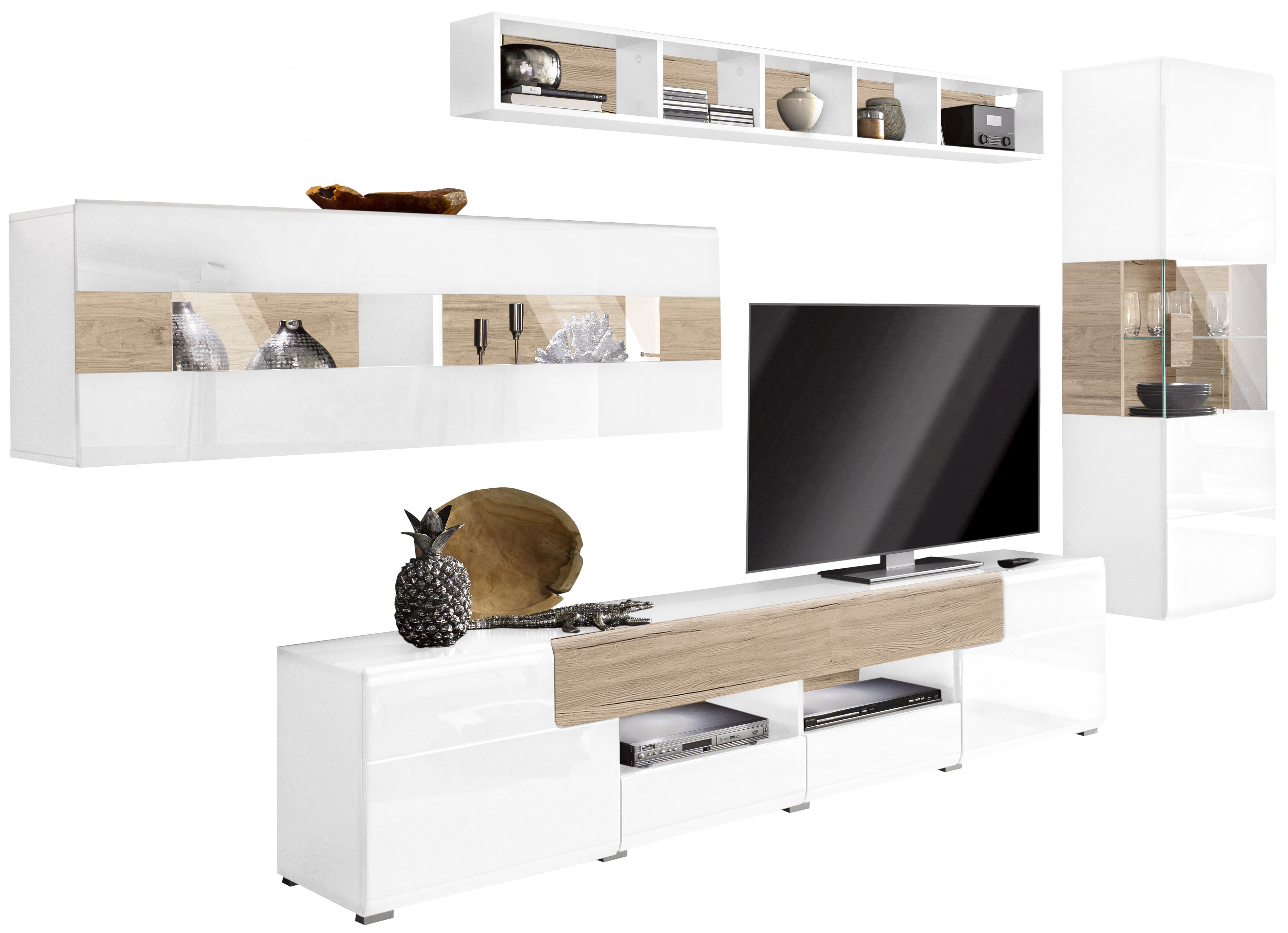 INOSIGN Wohnwand »Toledo,Breite 391cm stilvolle Mediawand ohne Beleuchtung« günstig online kaufen