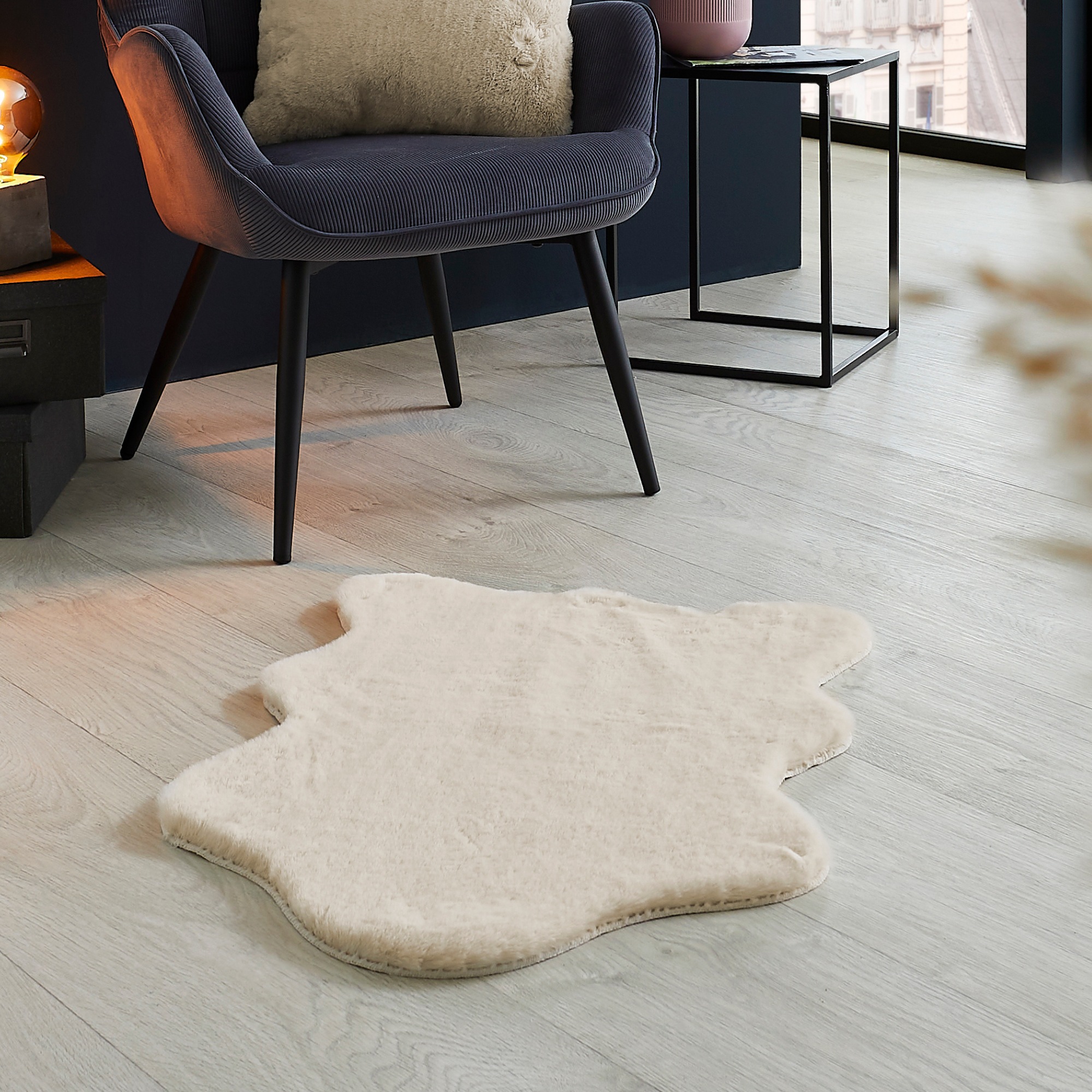 LUXOR living Fellteppich »Novara«, fellförmig, 30 mm Höhe, Kunstfell, weich günstig online kaufen