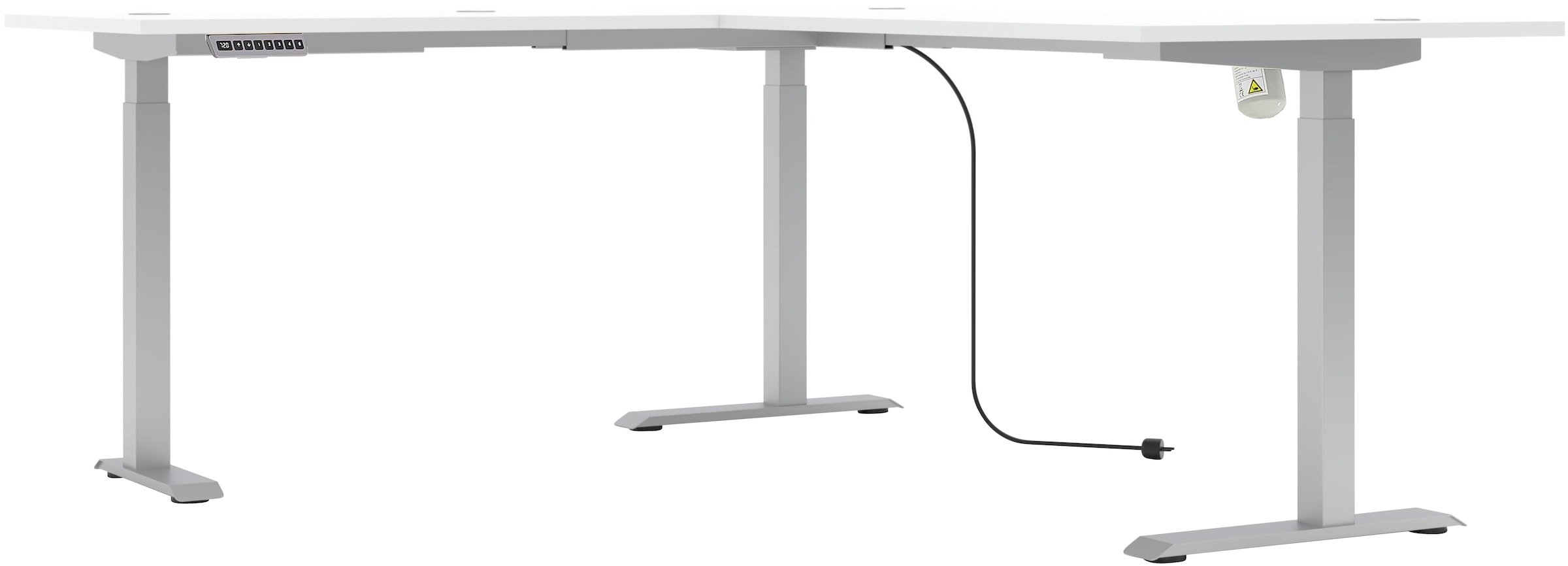 Innostyle Schreibtisch »Schreibtisch Santorin, 185/72/173 cm ( B/H/T)« 1 Stk. tlg. mit motor. Höhenverst. (72-120 cm) mit Memory-Funkt., li/re montierbar