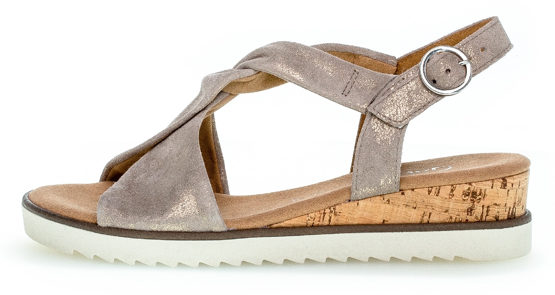 Gabor Keilsandalette »GENUA«, Sommerschuh, Sandale, Keilabsatz, mit Metallic-Effekt