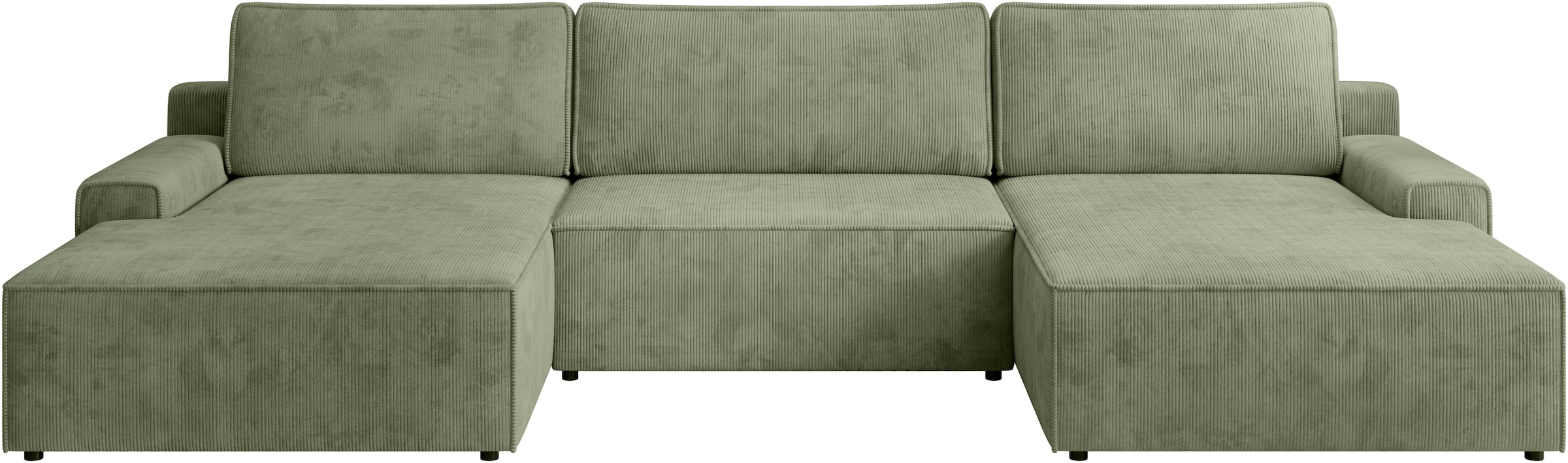 TRENDMANUFAKTUR Wohnlandschaft »Challenge, Schlafsofa mit Bettkasten, Couch in U-Form, Breite 333 cm«, XXL Sofa mit Bettkasten & Schlaffunktion, auch in trendigem Cordstoff