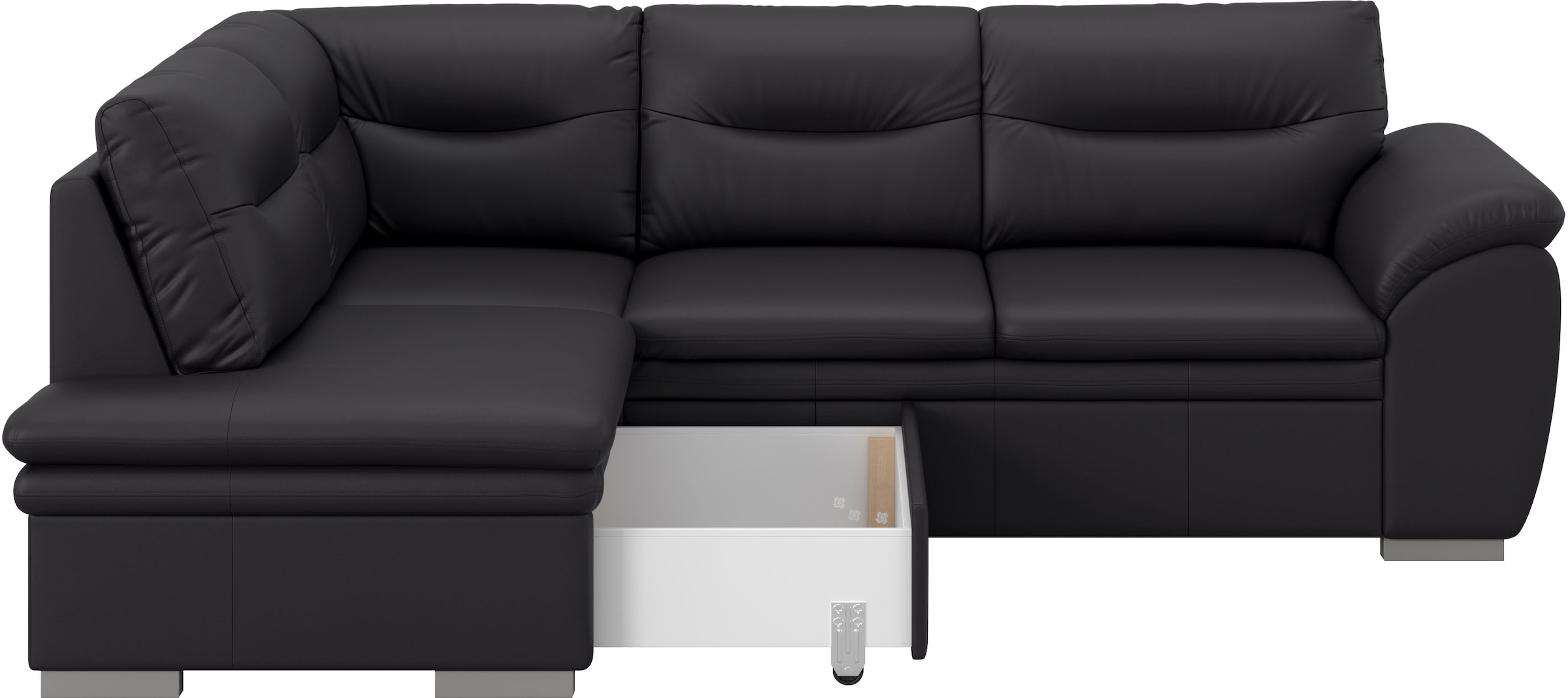 COTTA Ecksofa »Leandra L-Form«, wahlweise mit Bettfunktion & Bettkasten