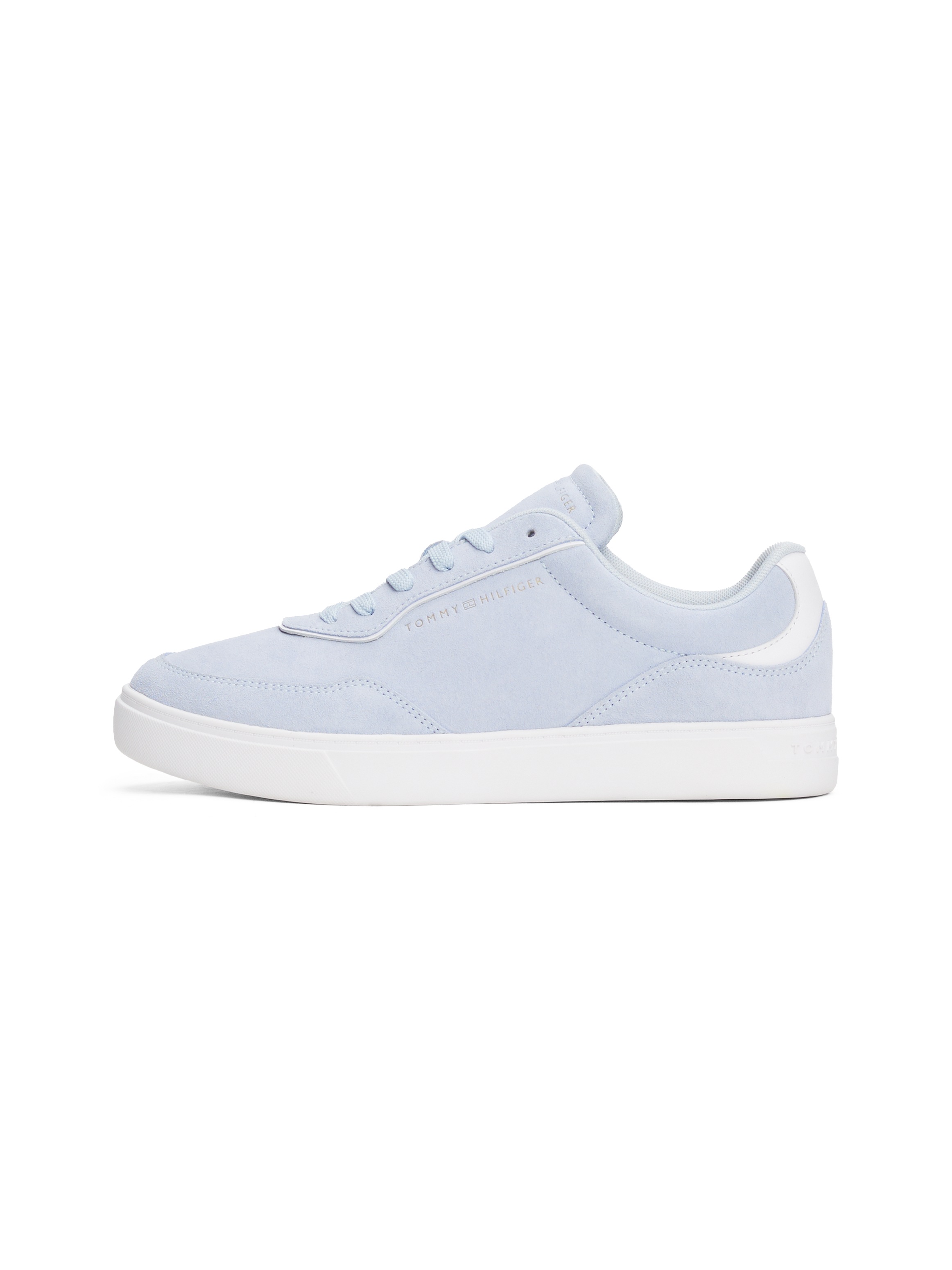 Tommy Hilfiger Plateausneaker »CASUAL SUEDE SNEAKER«, Freizeitschuh, Halbschuh, Schnürer mit weich gepolstertem Schaftrand