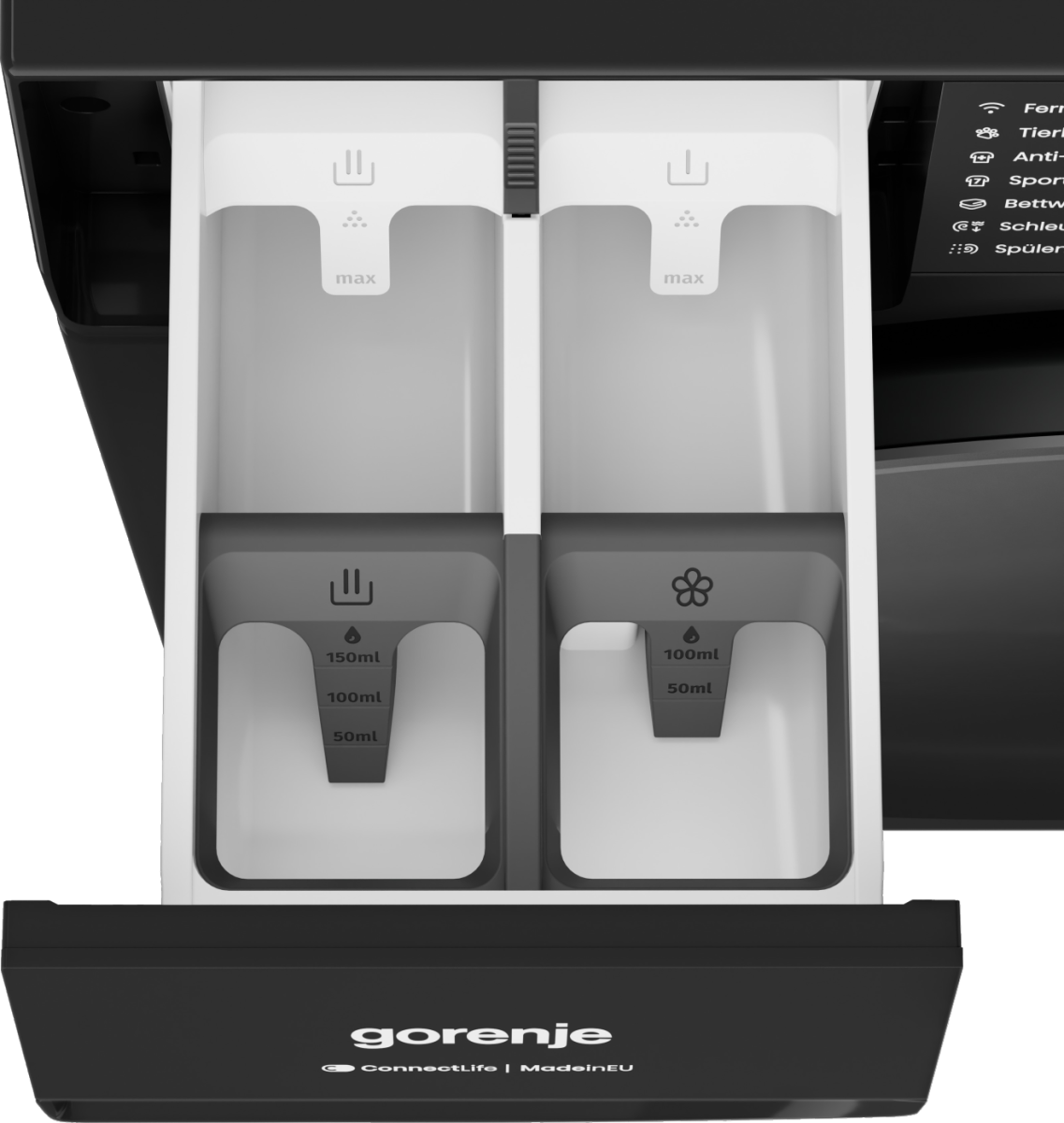 GORENJE Waschmaschine G400 »W53G484A3P1B« 8 kg 1400 U/min 30% besser als Energieklasse A, Trommelreinigungsprogramm