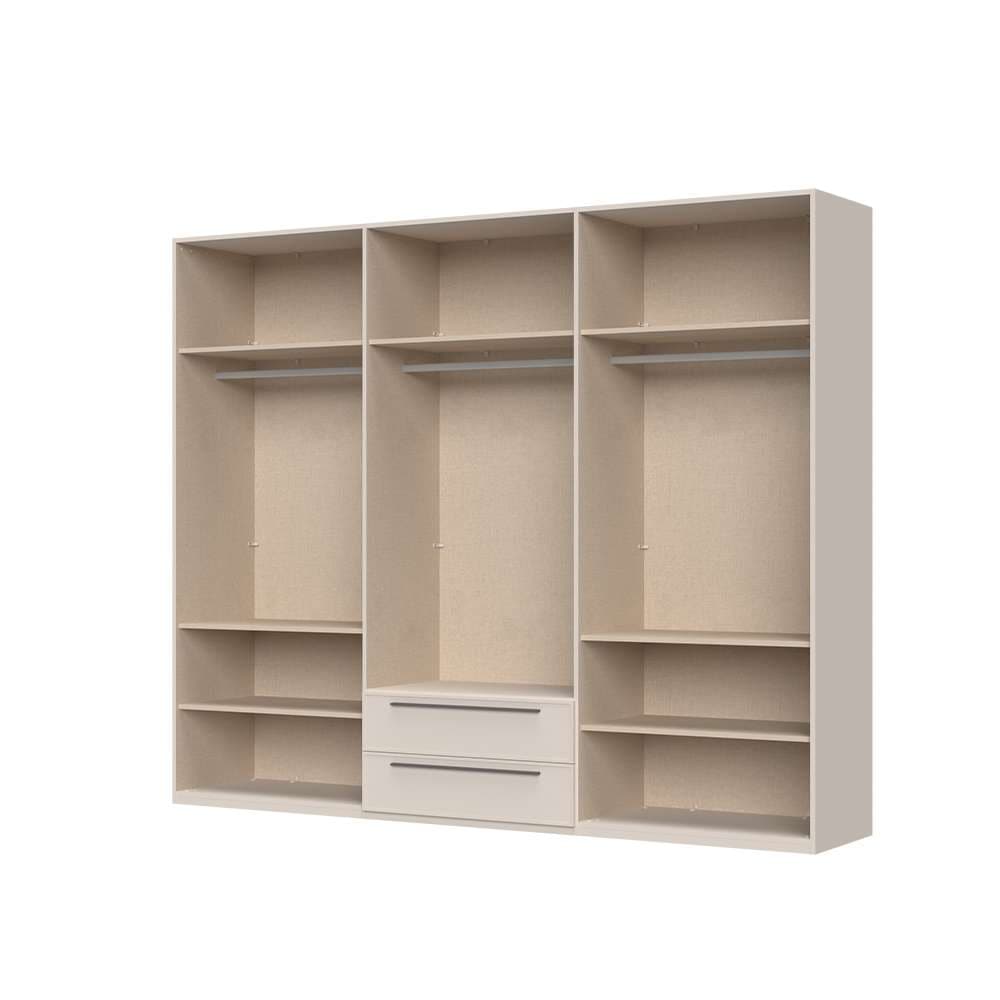 PLACES OF STYLE Drehtürenschrank »Opera mit oder ohne Kranz inkl. LED-Bel. ,B 227,272,317 oder 362 cm« Schubkästen, UV lackiert, Soft Close Funktion, Höhenverstellbare Füße