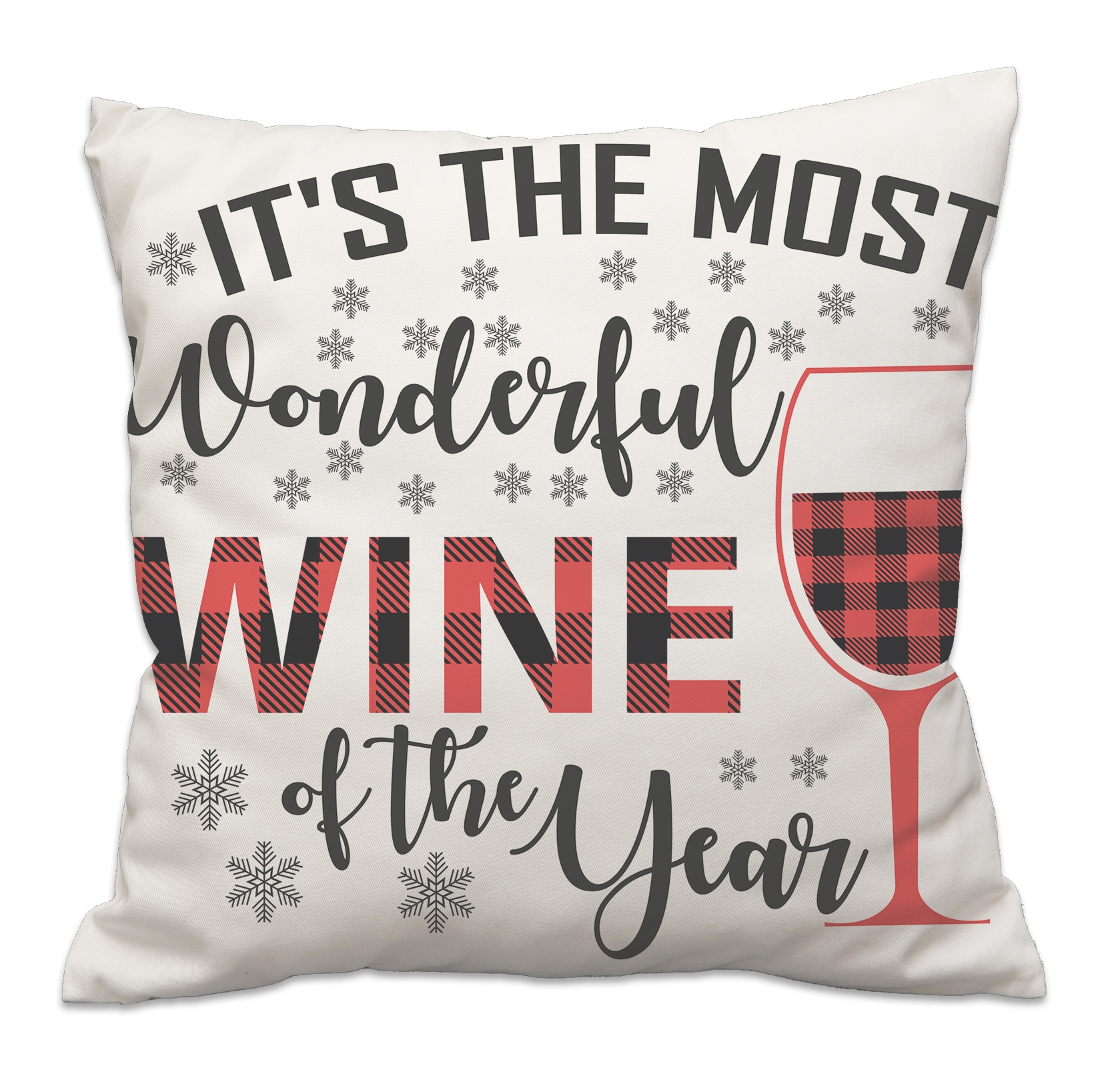 queence Dekokissen »Wonderful Wine«, Dekokissen mit HD Premium Druck Weihnachten