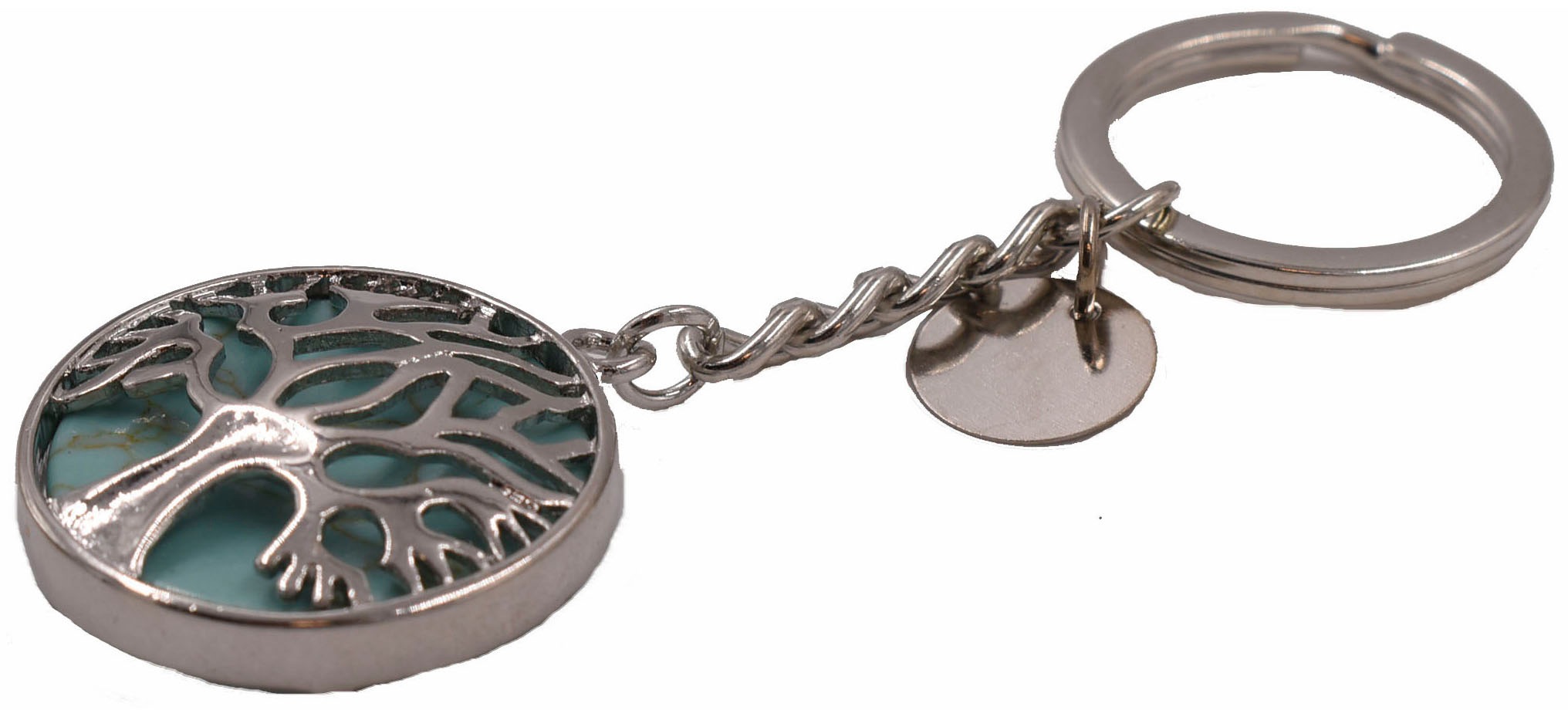 Firetti Schlüsselanhänger »Schmuck Geschenk Lebensbaum«, mit Rosenquarz, Türkis, Aventurin, Howlith oder Onyx