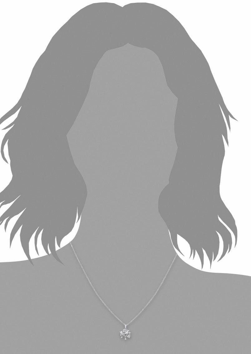 Amor Kette mit Anhänger »Baum« mit Zirkonia (synth.)