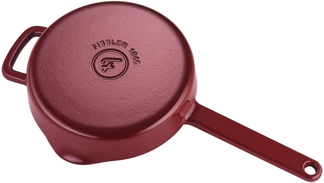Fissler Bratpfanne »Moments Collection Gusseisen, Pfanne, rund, Schüttrand mit Ausgießern«, Gusseisen, (1 tlg.), Aroma-Bratfläche mit natürlichem Antihafteffekt