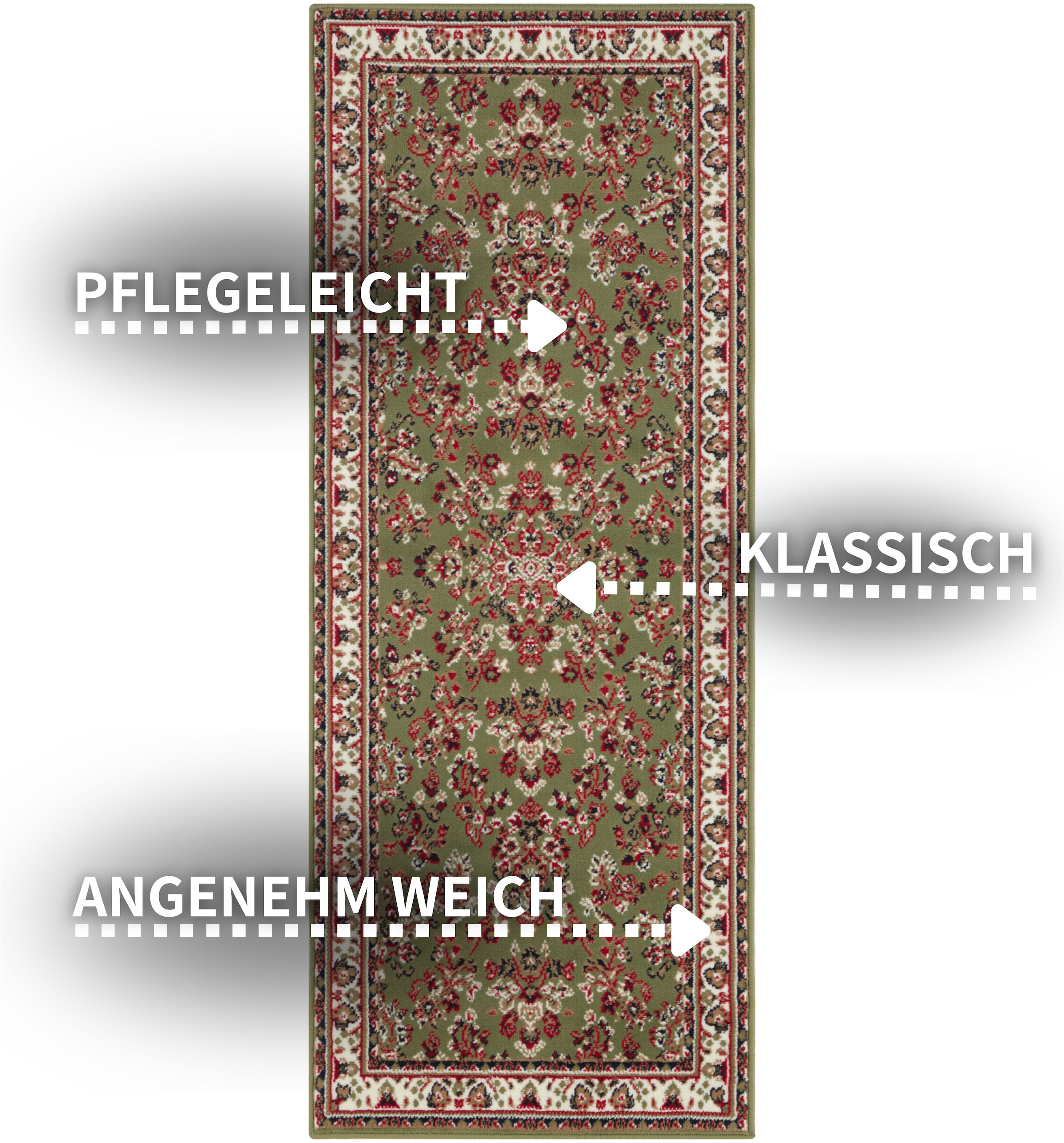 Home affaire Teppich »Halton«, rechteckig, 8 mm Höhe, Kurzflor, Orient-Opti günstig online kaufen