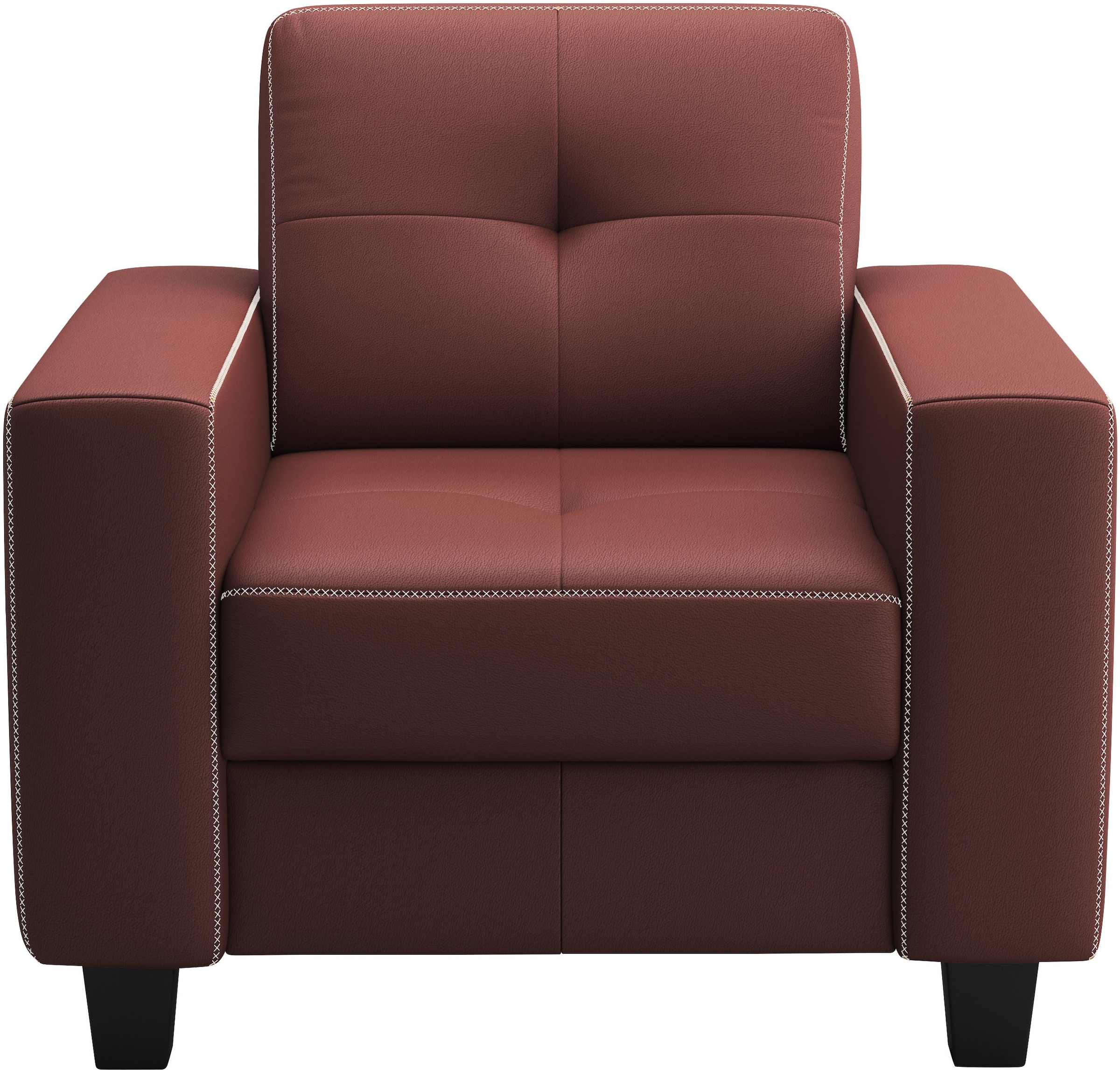 PLACES OF STYLE Sessel »Varese« Kreuznaht in beige günstig online kaufen