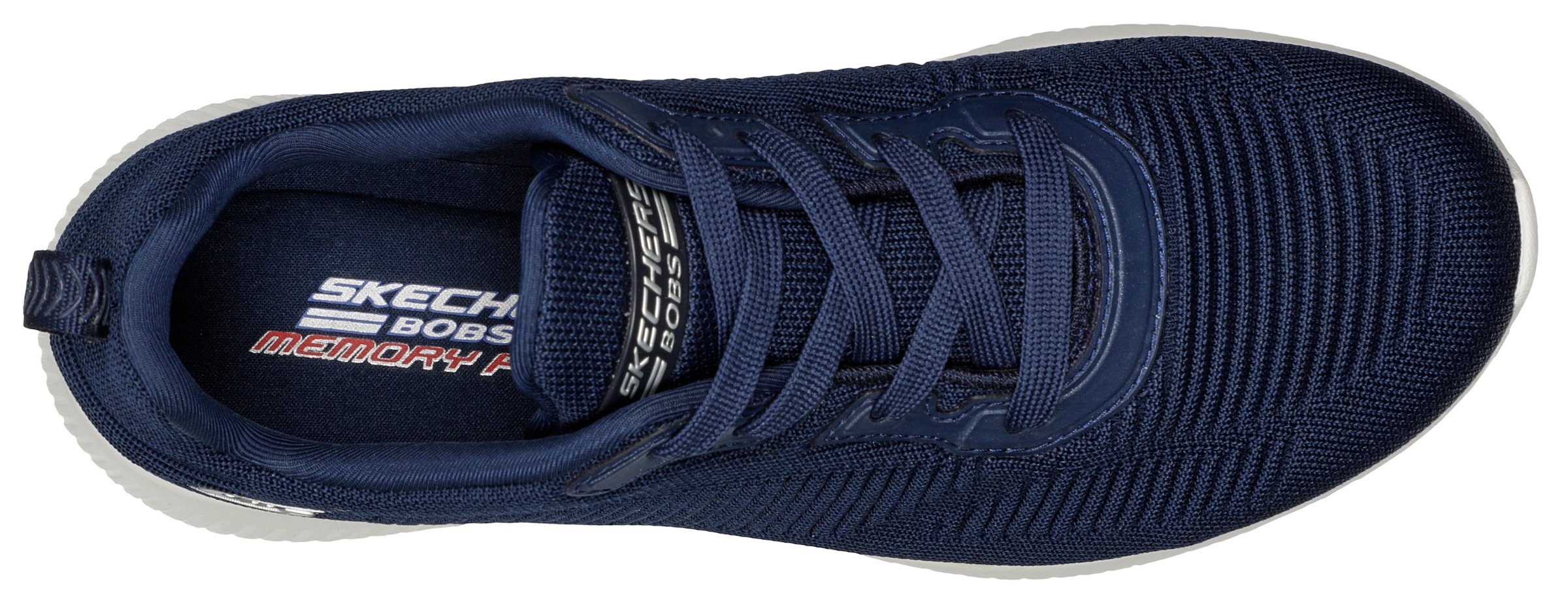 Skechers Sneaker »BOBS SQUAD - TOUGH TALK«, Schnürschuh, Freizeitschuh, Trainingsschuh in Strick-Optik
