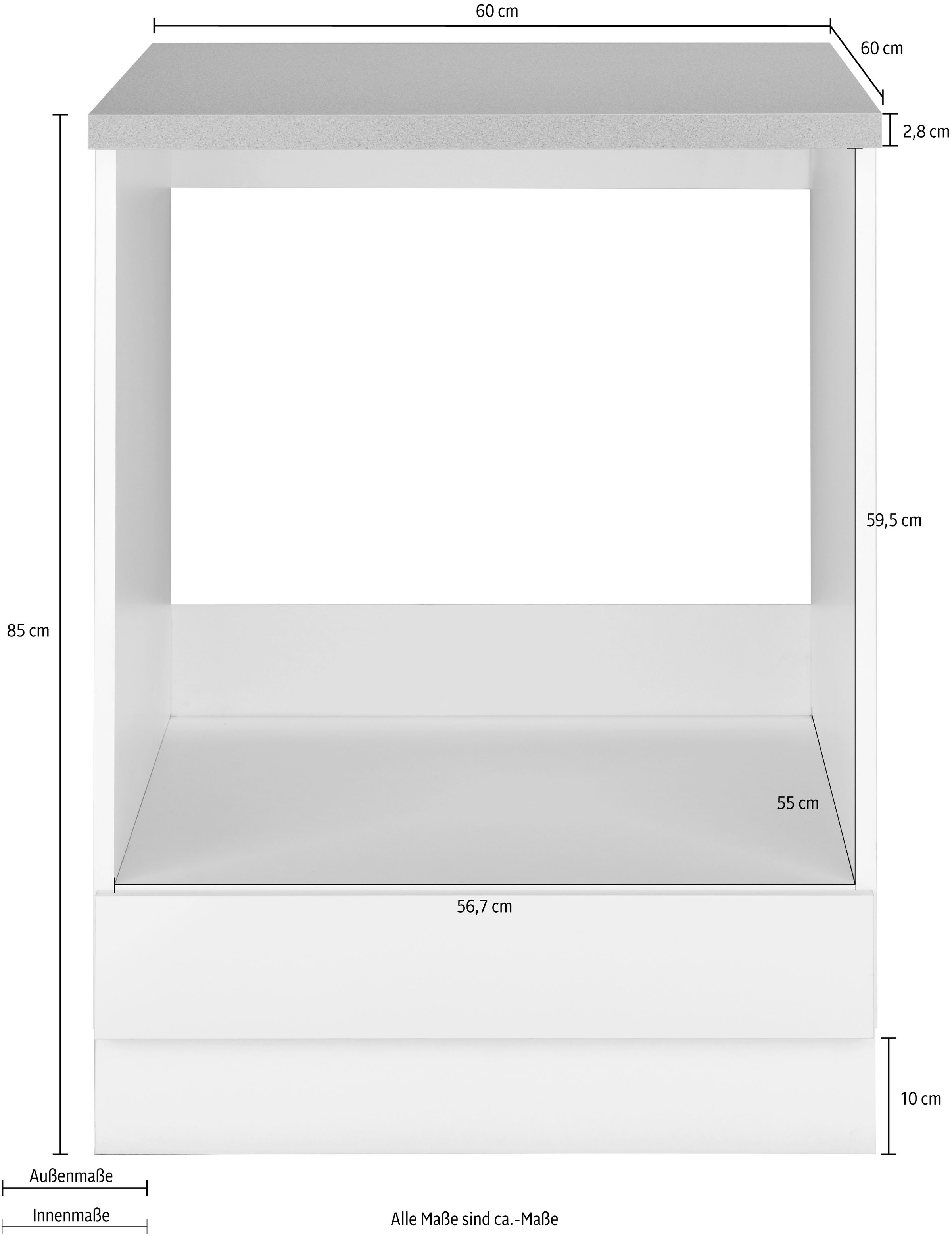 wiho Küchen Herdumbauschrank »Cali«, 60 cm breit