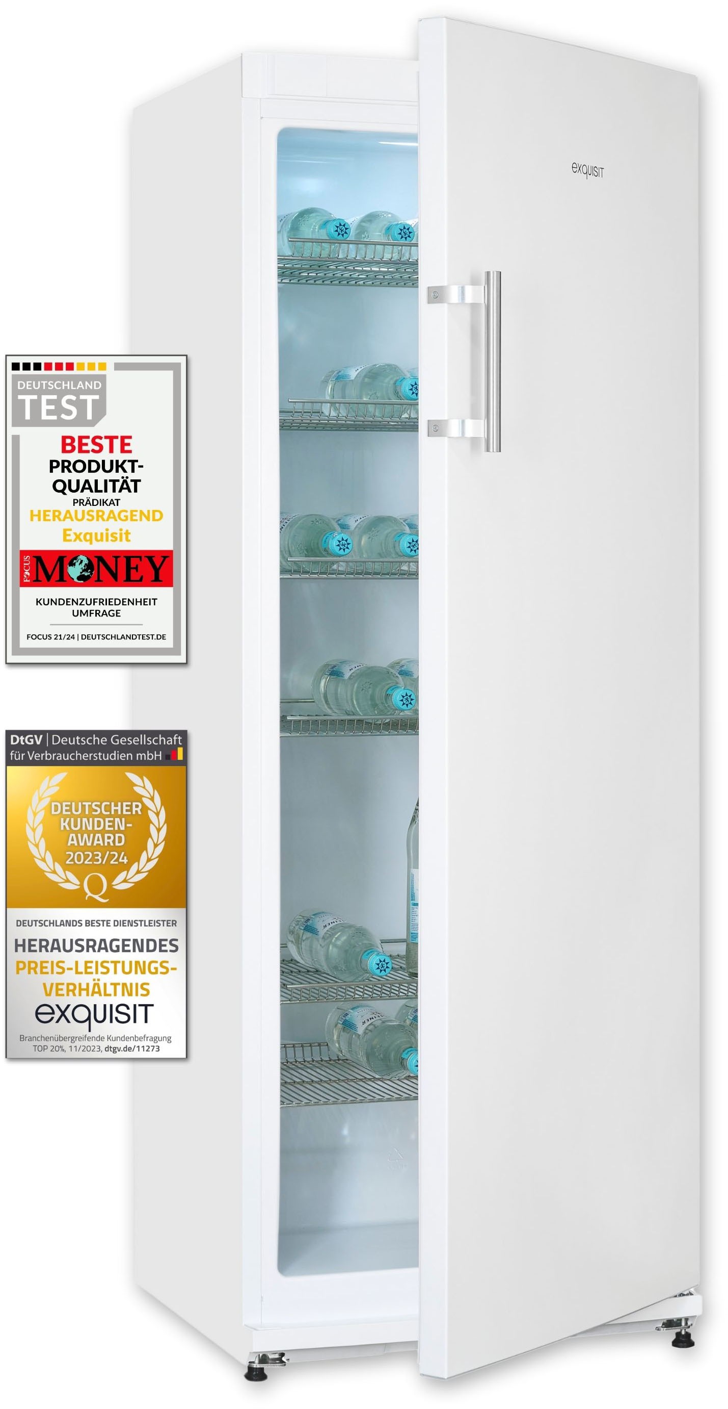 exquisit Getränkekühlschrank »GKS31-V-H-280E weiss« günstig online kaufen