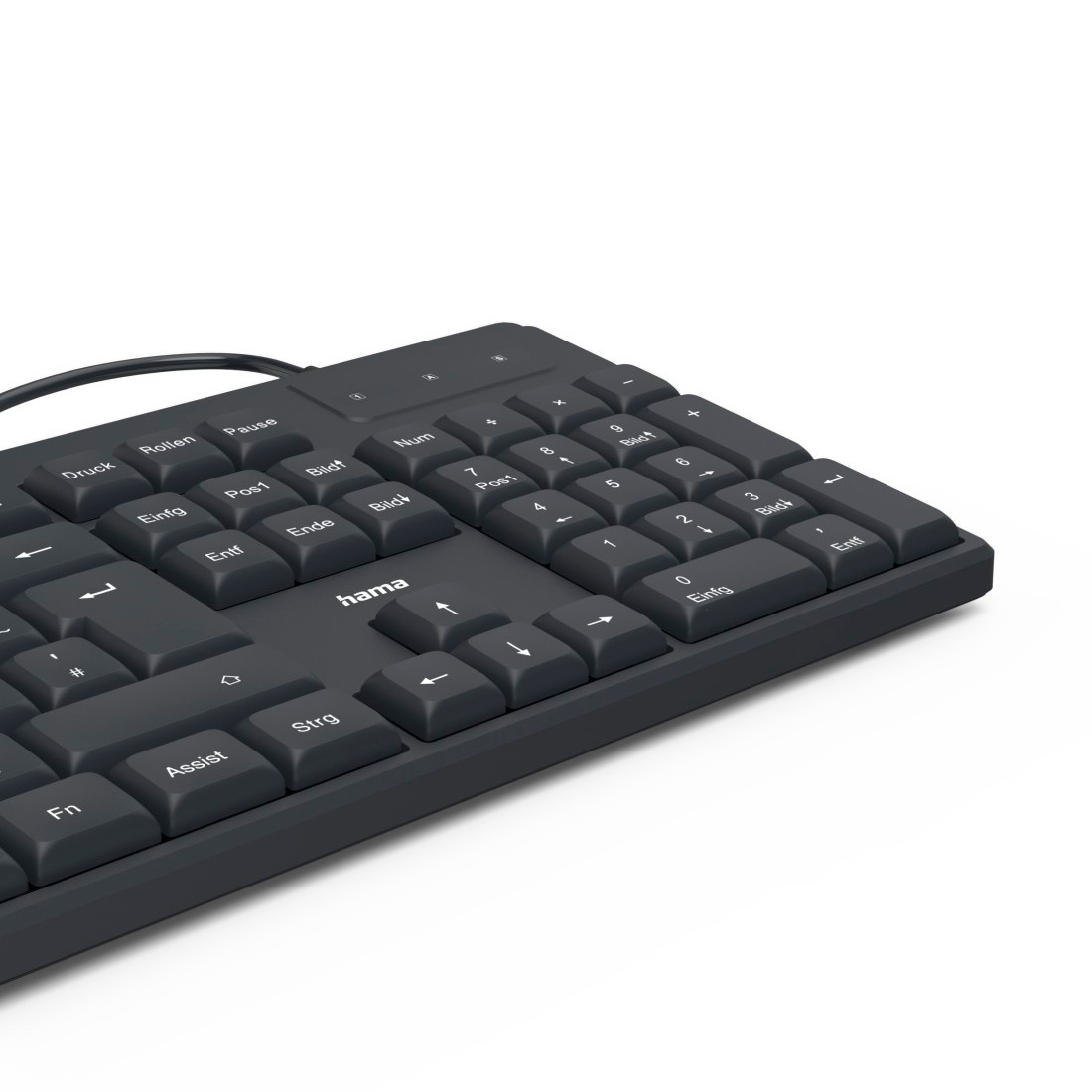Hama Tastatur »Tastatur CK-200 (kabelgebunden, QUERTZ, Media-Tasten)«