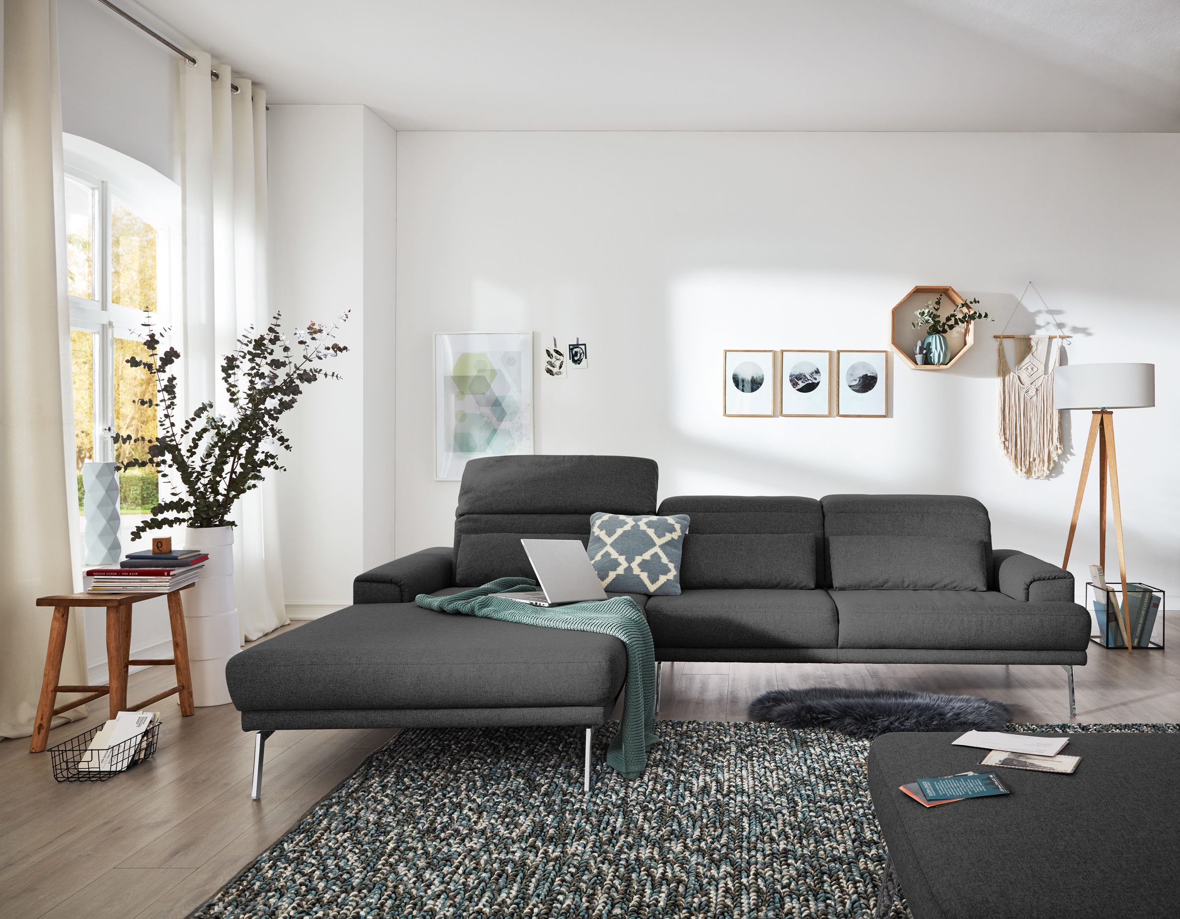 Musterring Ecksofa »MR 4580«, mit Kopf- und Sitztiefenverstellung, Metallfu günstig online kaufen
