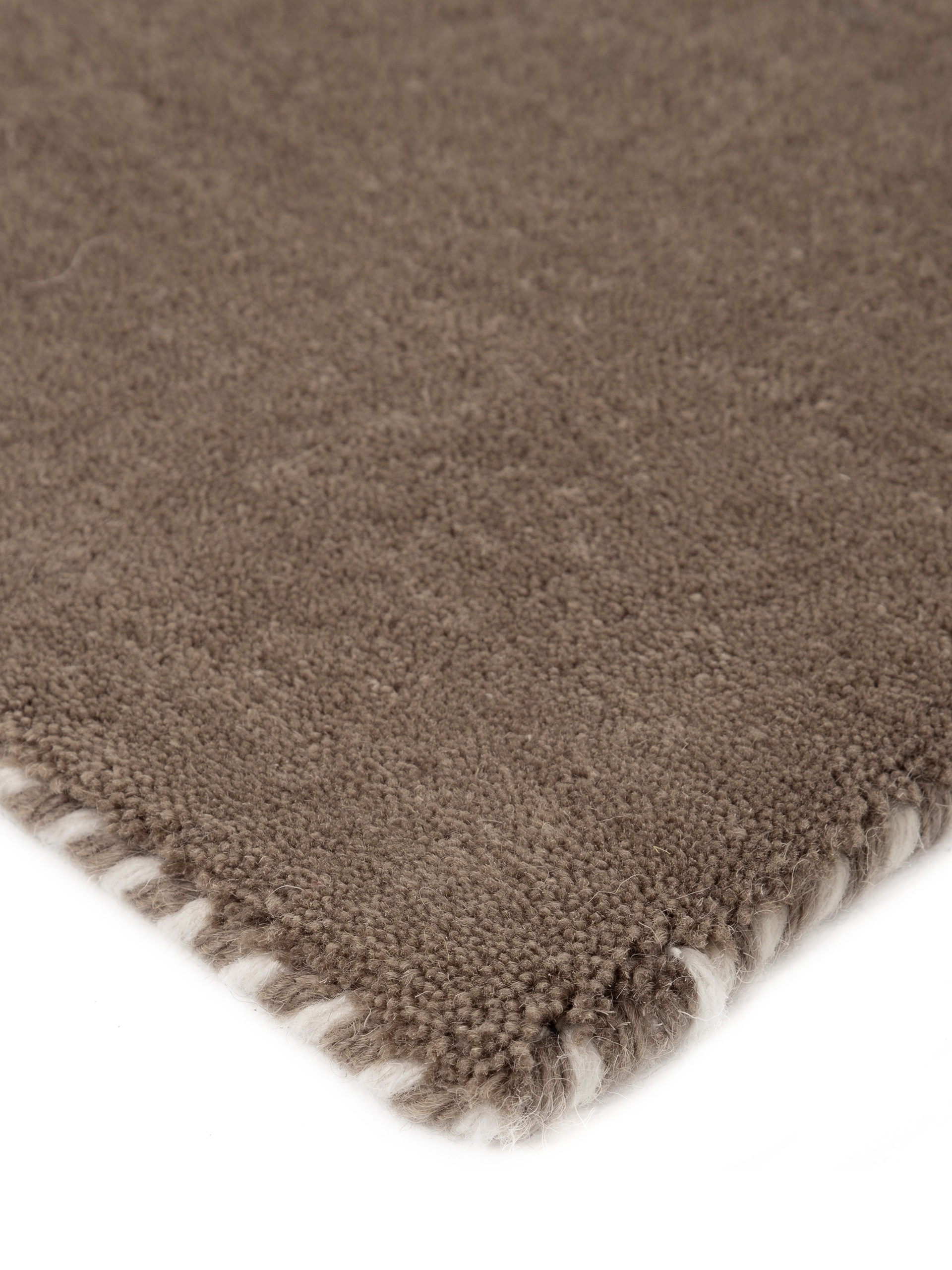 carpetfine Wollteppich »Gabbeh Lola Uni«, rechteckig, 14 mm Höhe, mit natürlichem Pflanzenmaterial von Hand gewebt, auch in Rund