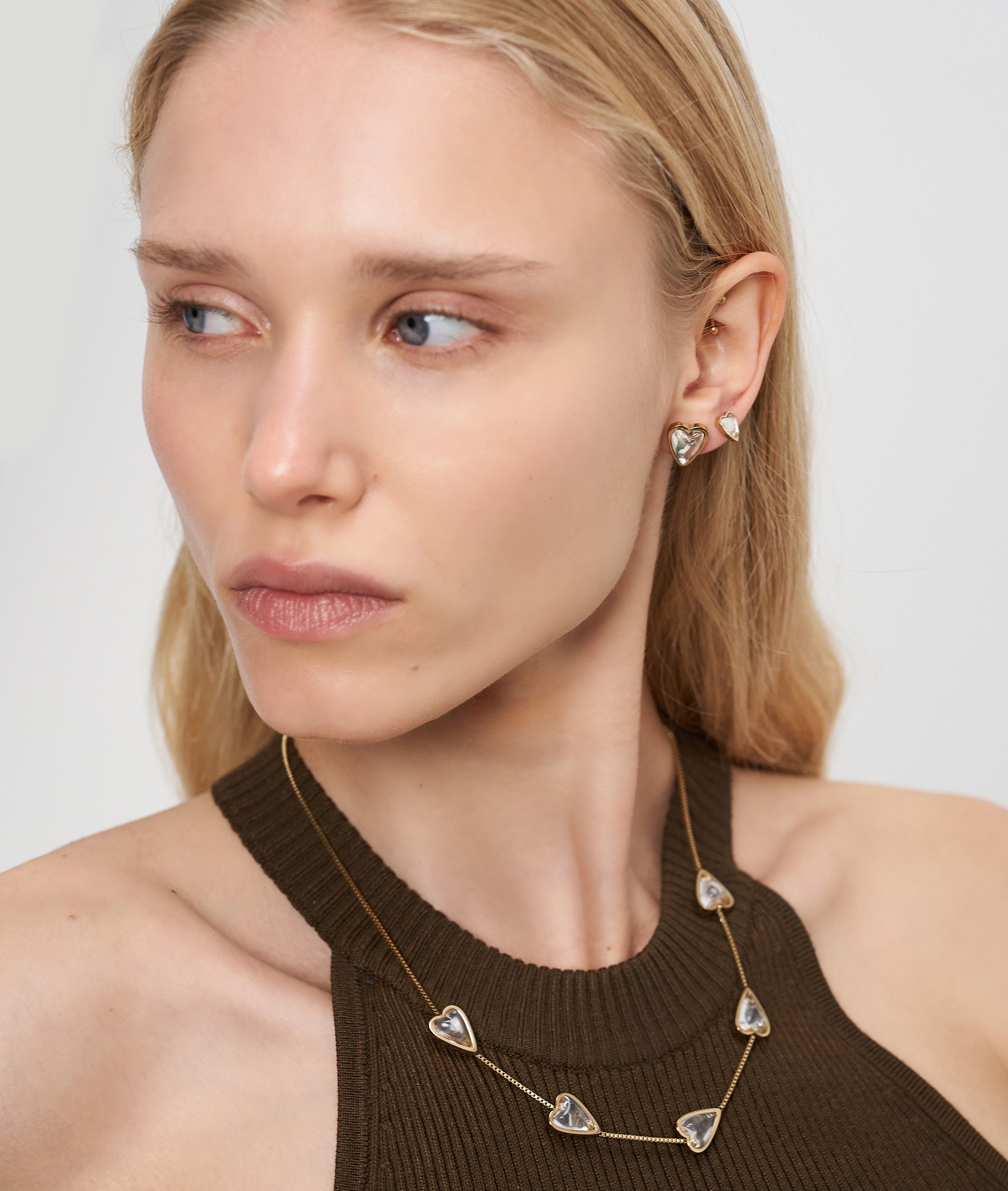 Liebeskind Berlin Paar Ohrstecker »Schmuck Geschenk Edelstahl Ohrringe Glass Heart«