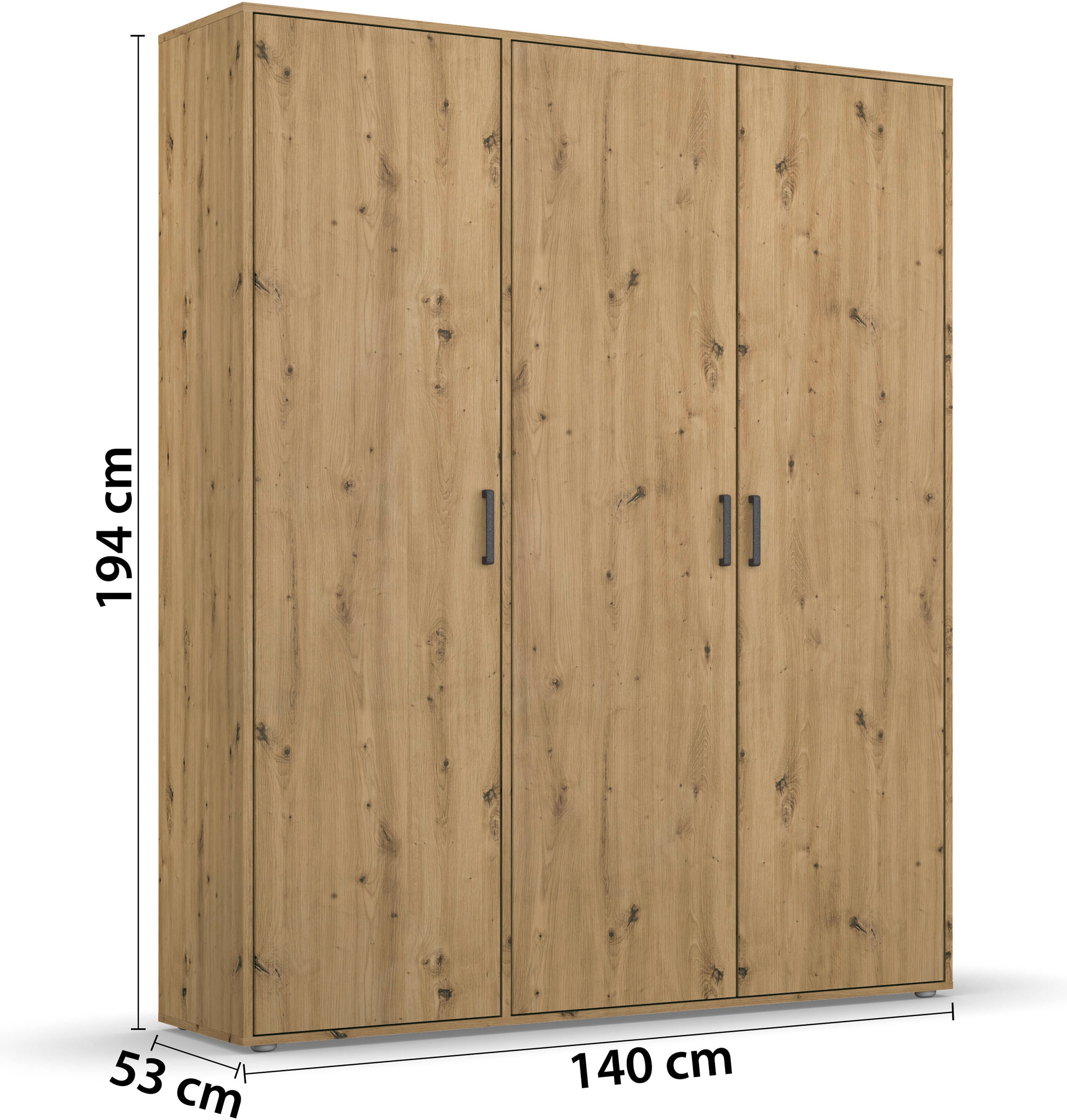 rauch Kleiderschrank »VOYAGER Otto´s Choice Garderobe Wäscheschrank TOPSELLER Schlafzimmer«, (in 3 verschiedenen Ausstattungen BASIC/CLASSIC/PREMIUM), Schrank mit modernen Griffen in viel Stauraum MADE IN GERMANY
