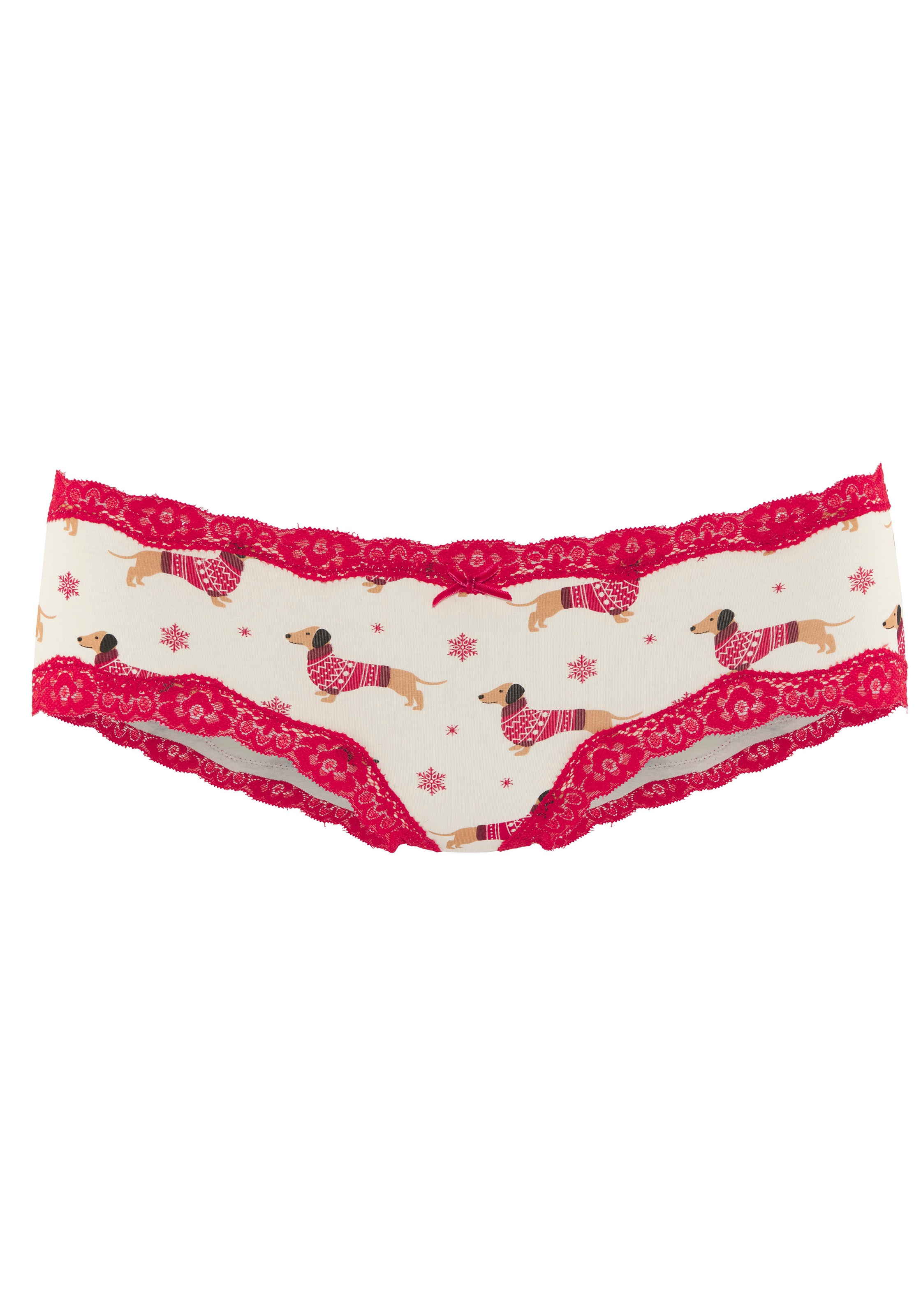 LASCANA Hipster Packung, 2 Stk. mit floraler Spitze