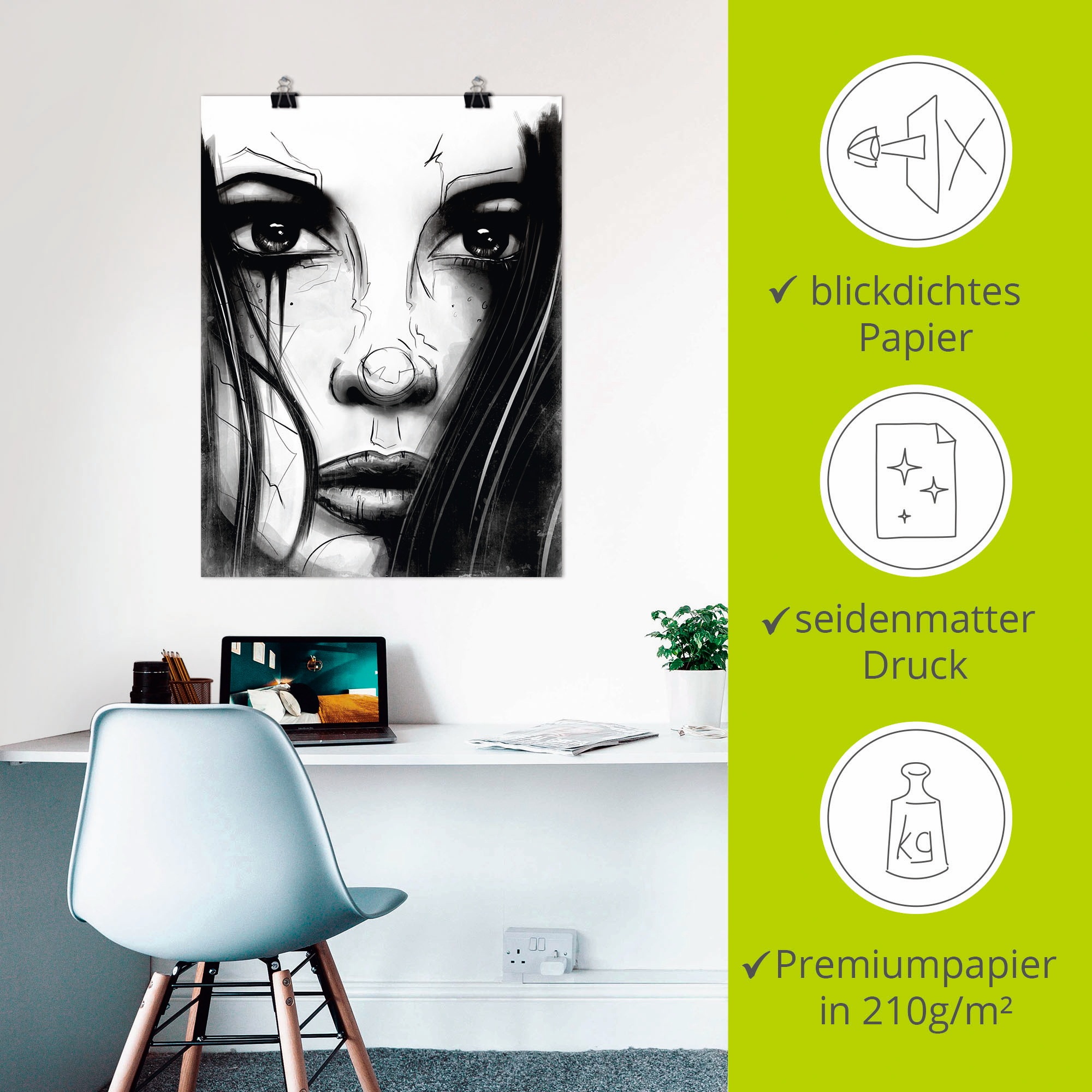 Artland Wandbild »Augenblick«, Portrait, (1 St.), als Poster, Wandaufkleber in verschied. Größen