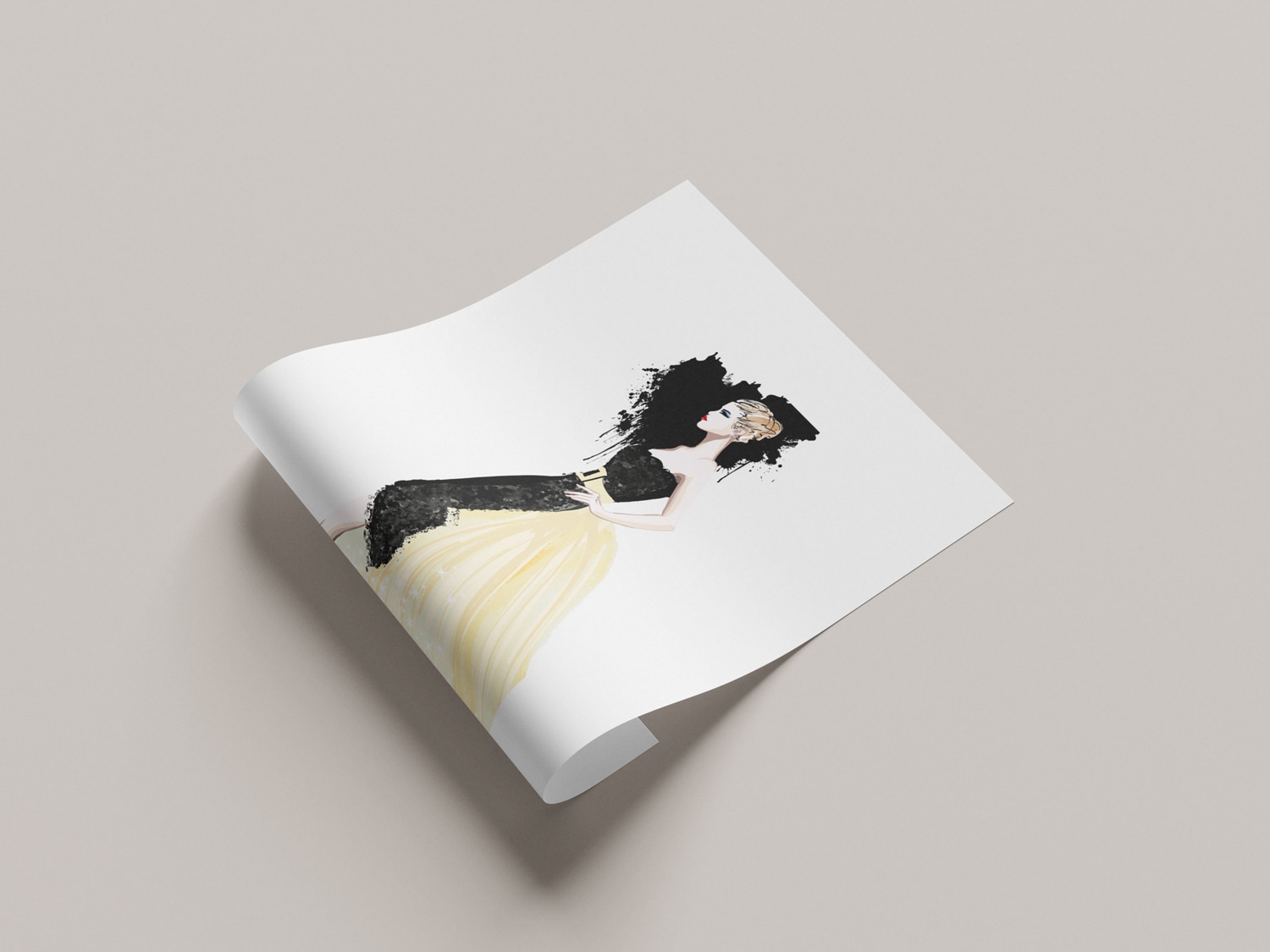 Lüttenhütt Poster »Frau mit Kleid«, Bilder von Frauen-Fashion-Frau-Herz-Herzbilder-Magazincover-Mode-Modebilder, (1 St.), HD Premium Druck