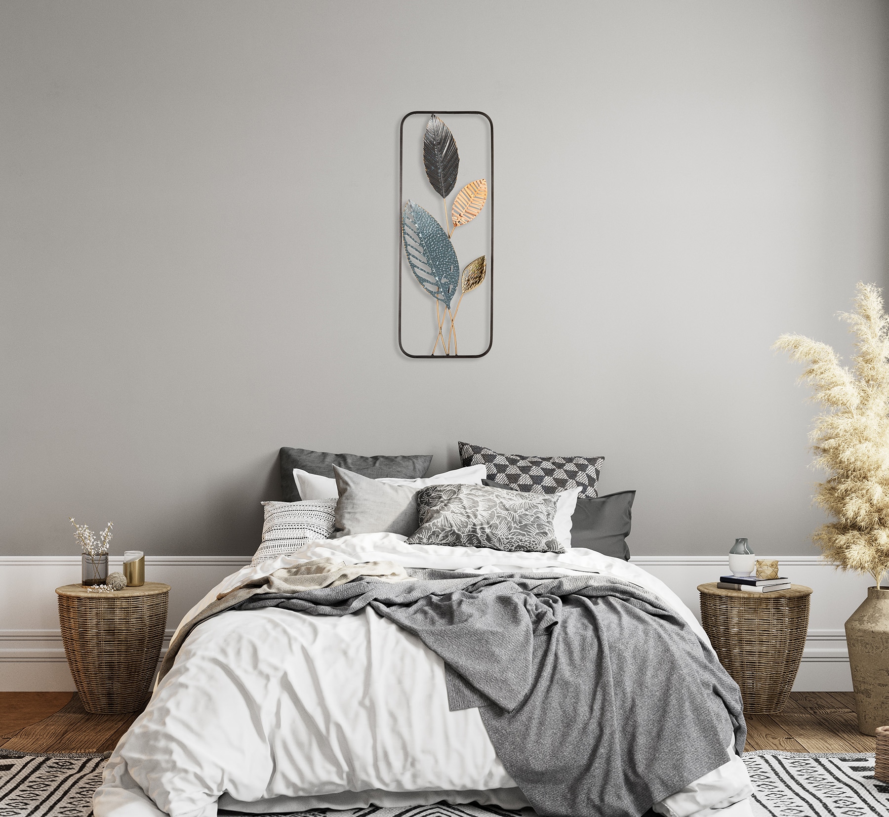 Bönninghoff Metallbild »BLÄTTER 29x74 cm – Deko modern«