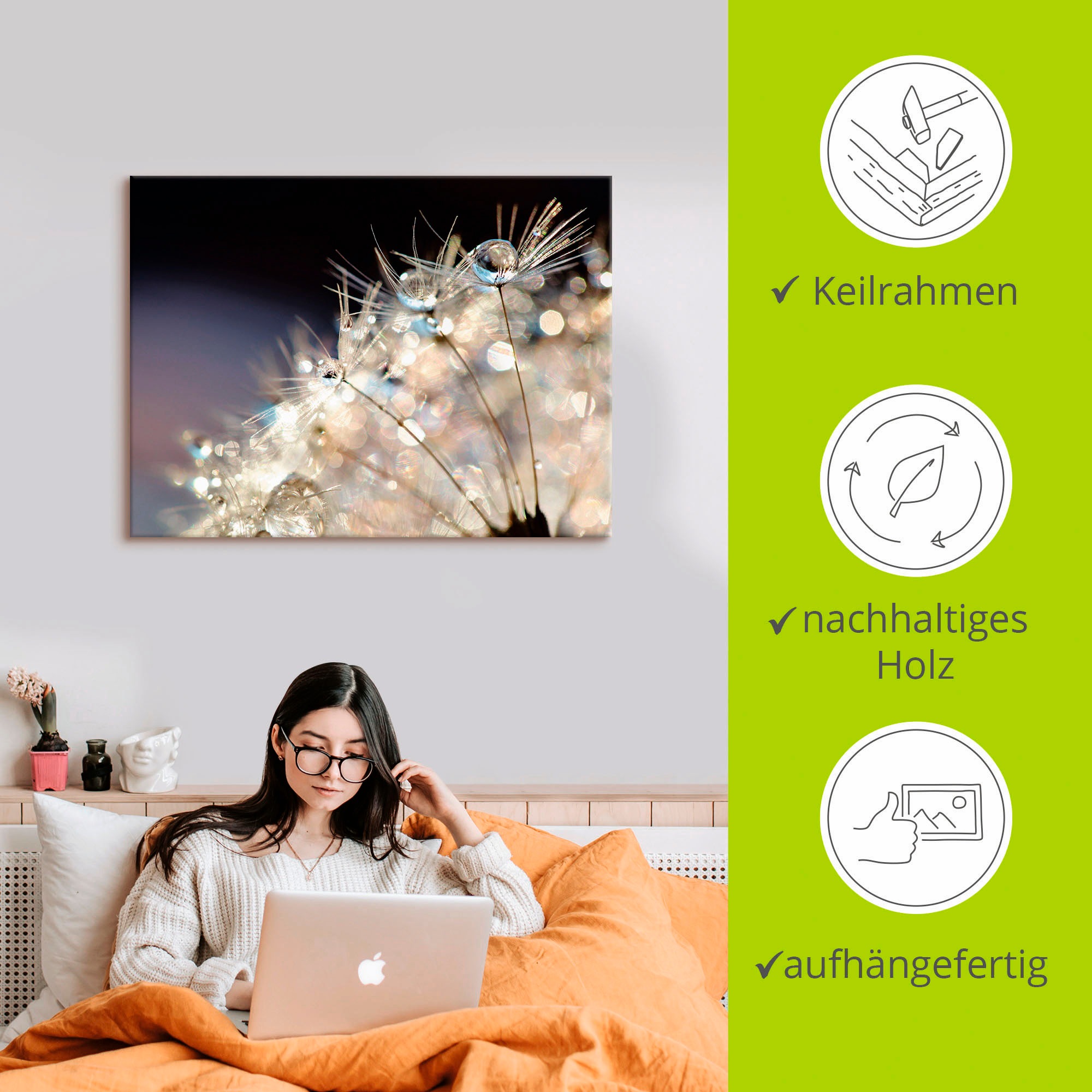 Artland Wandbild »Pusteblume Fantasie«, Blumen, (1 St.), als Alubild, Outdoorbild, Leinwandbild, Poster, Wandaufkleber
