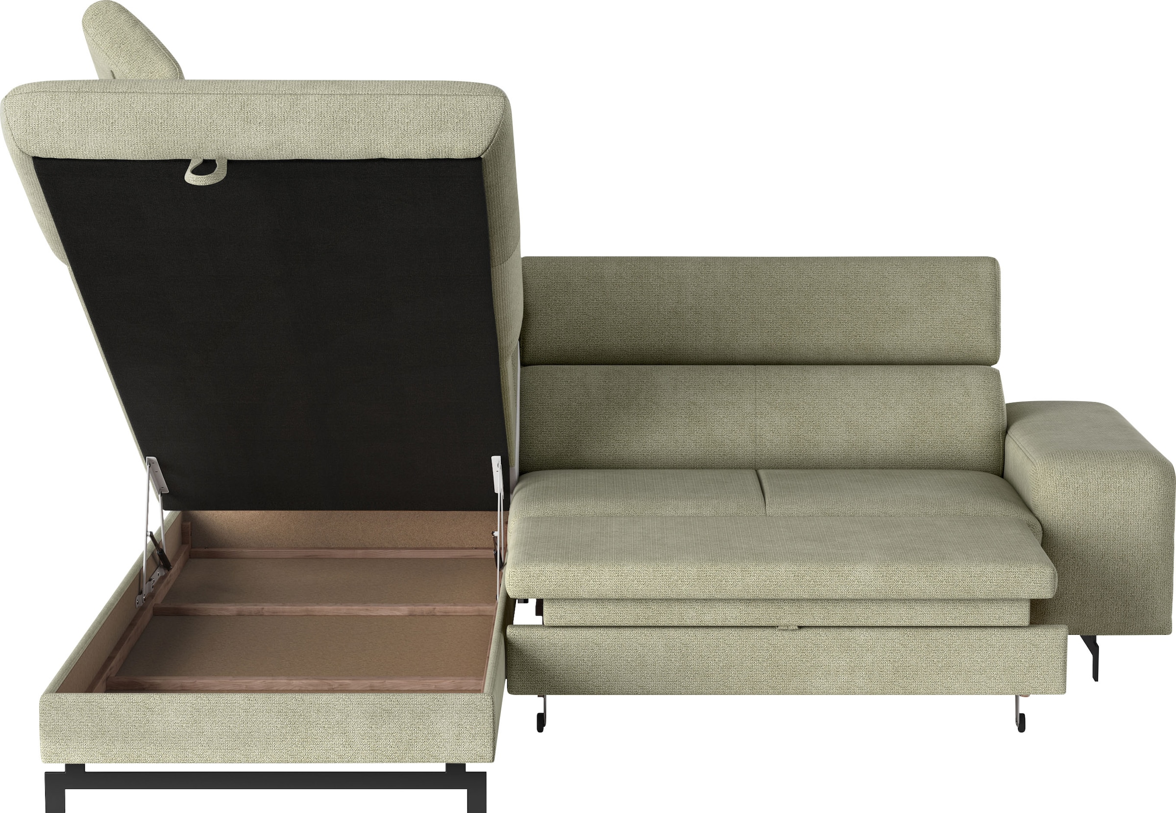 COTTA Ecksofa »Emma L-Form«, mit Kopfteilverstellung, wahlweise mit Bettfunktion & Bettkasten