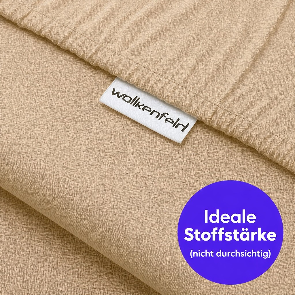 Wolkenfeld Spannbettlaken »100% Baumwolle - Superweiches Bettlaken für Matratzen von 5 bis 20cm« Rutschfest & Blickdicht - 90x200, 140x200, 160x200, 180x200 200x200