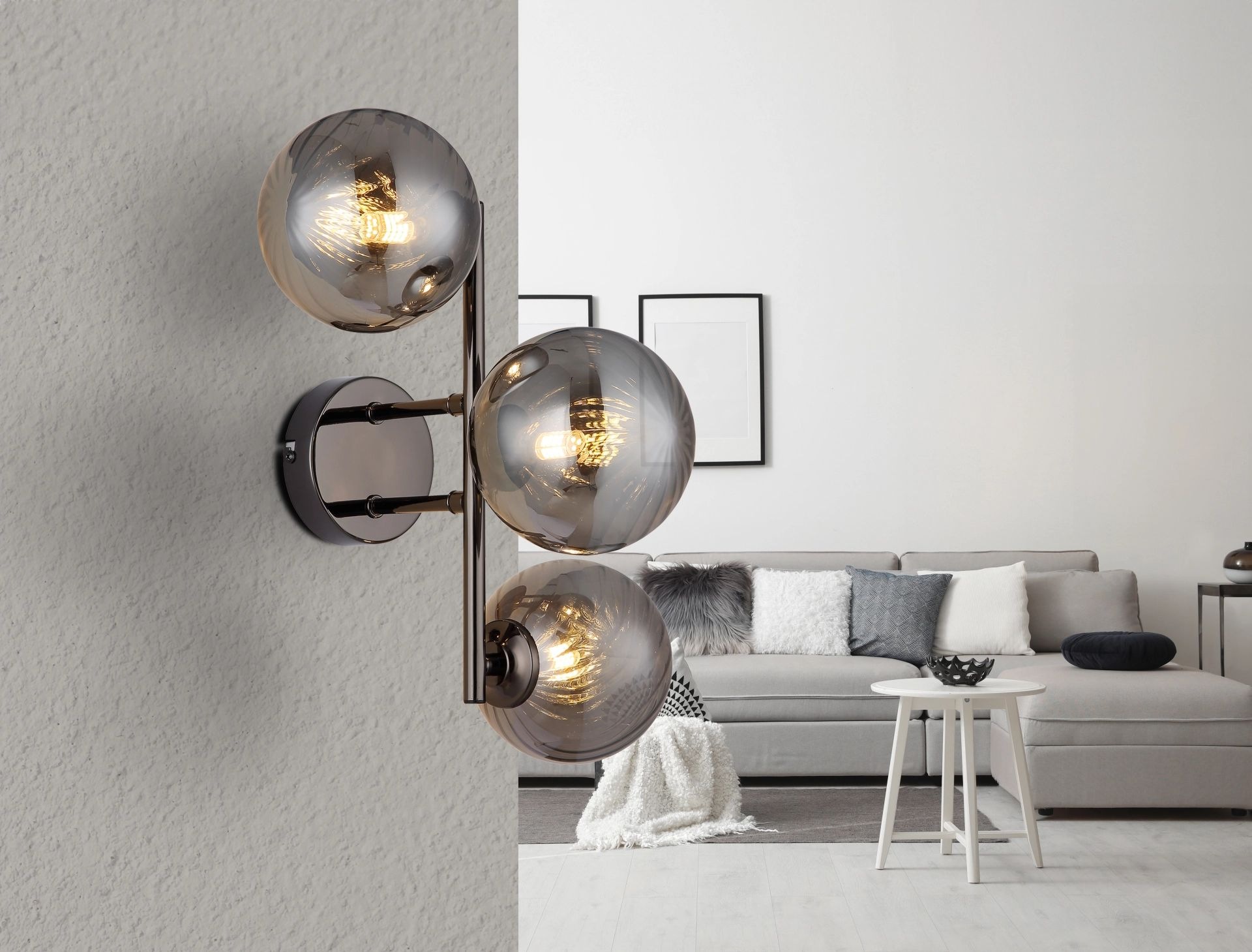 GLOBO LIGHTING LED Wandleuchte »CONOR«, 3 flammig, Leuchtmittel G9 | ohne Leuchtmittel, Glaskugeln