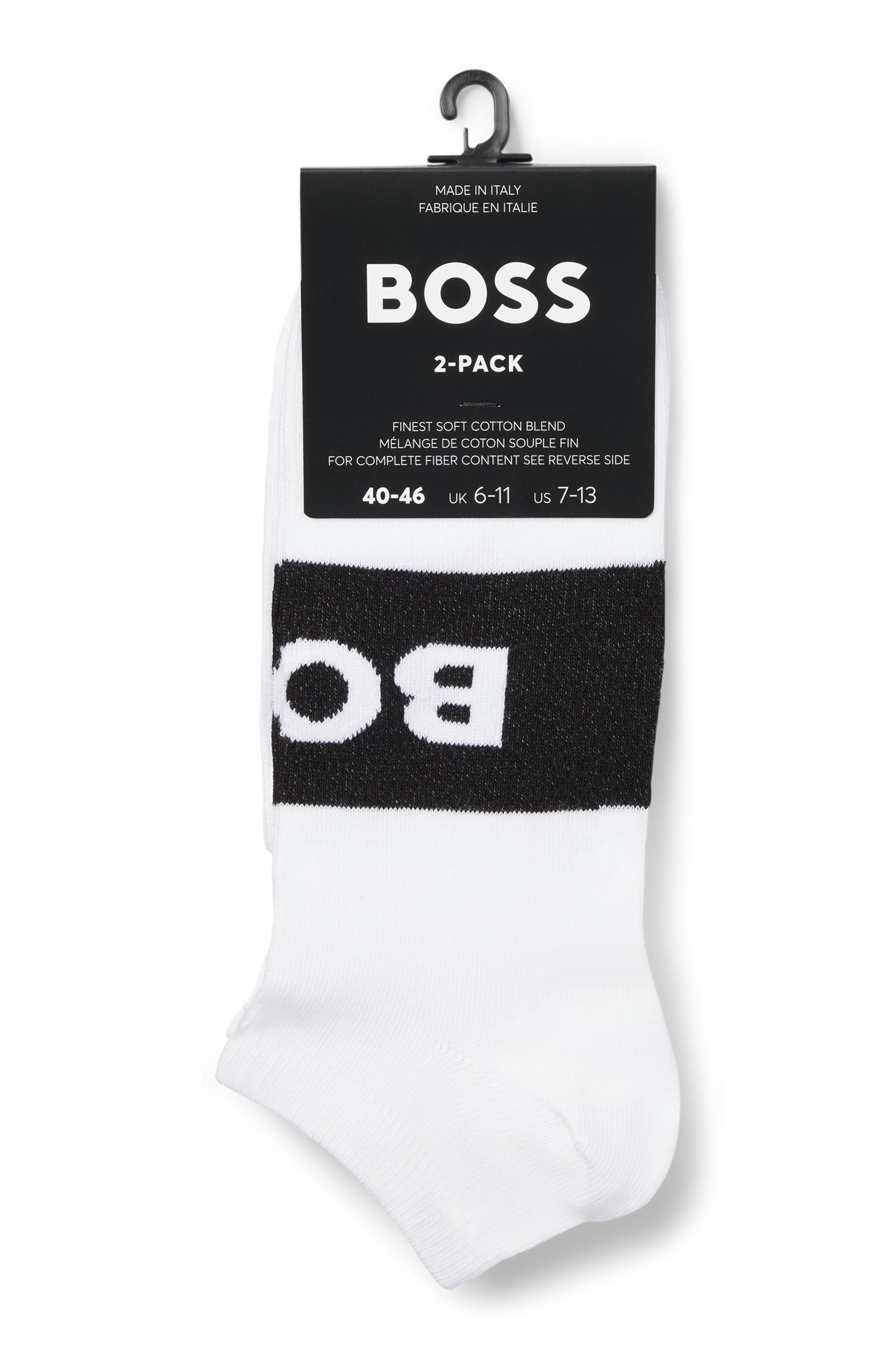 BOSS Businesssocken »2P AS Logo CC«, (Packung, 2 Paar, 2er Pack), mit großem, eingestricktem BOSS Logo-Schriftzug