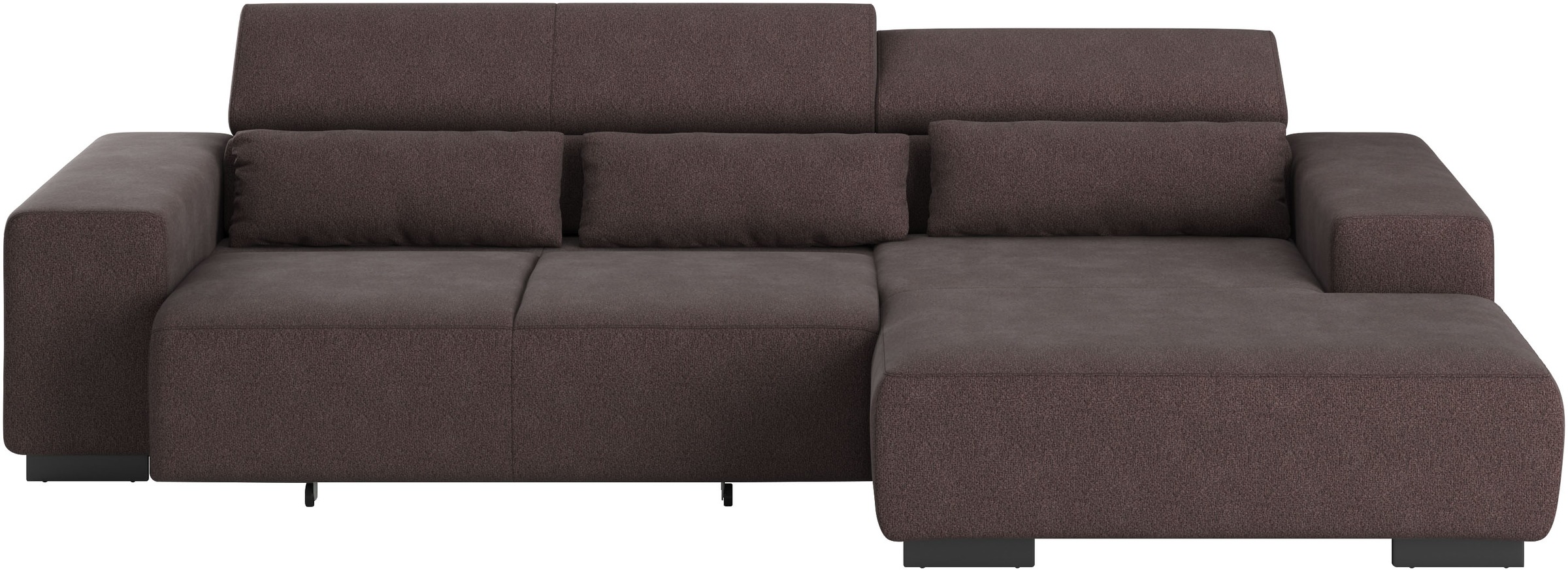 COTTA Ecksofa »Side L-Form, mit Kopfteilverstellung & 3 Nierenkissen«, optional motorische Sitztiefenverstellung