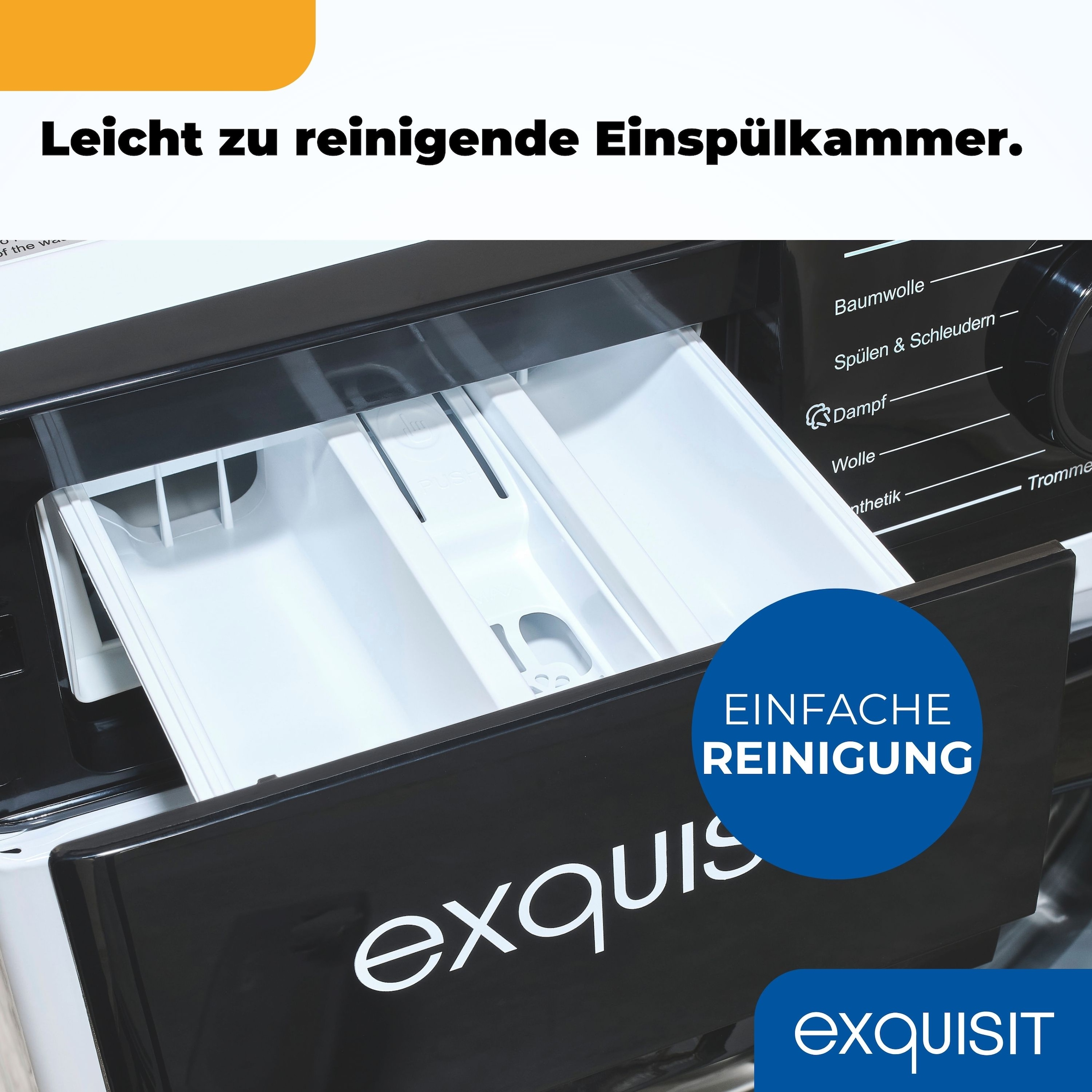 exquisit Waschmaschine »WA8014-370A weiss« 8 kg 1400 U/min 8 kg Fassungsvermögen & passende Programme für jeden Waschtag