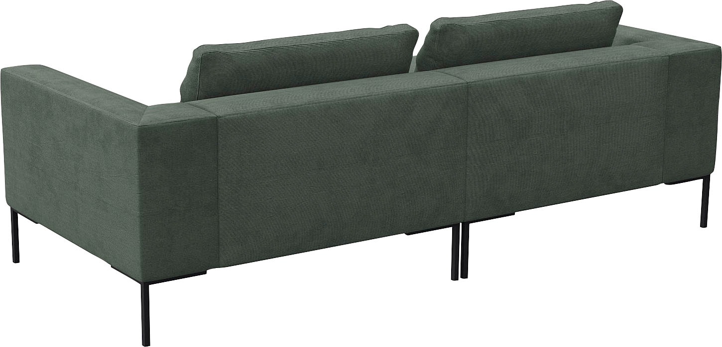 FLEXLUX Ecksofa »Loano, superbequemer Sitzkomfort durch Kaltschaum im Sitz, L-Form«, modernes Sofa, frei im Raum stellbar, lose Kissen, hoher Fuß