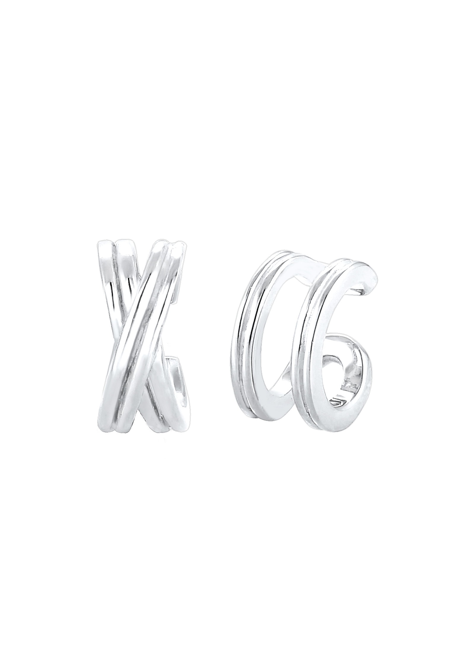 Elli Paar Ohrhaken »Earcuff ohne Stein 925 Sterling Silber«