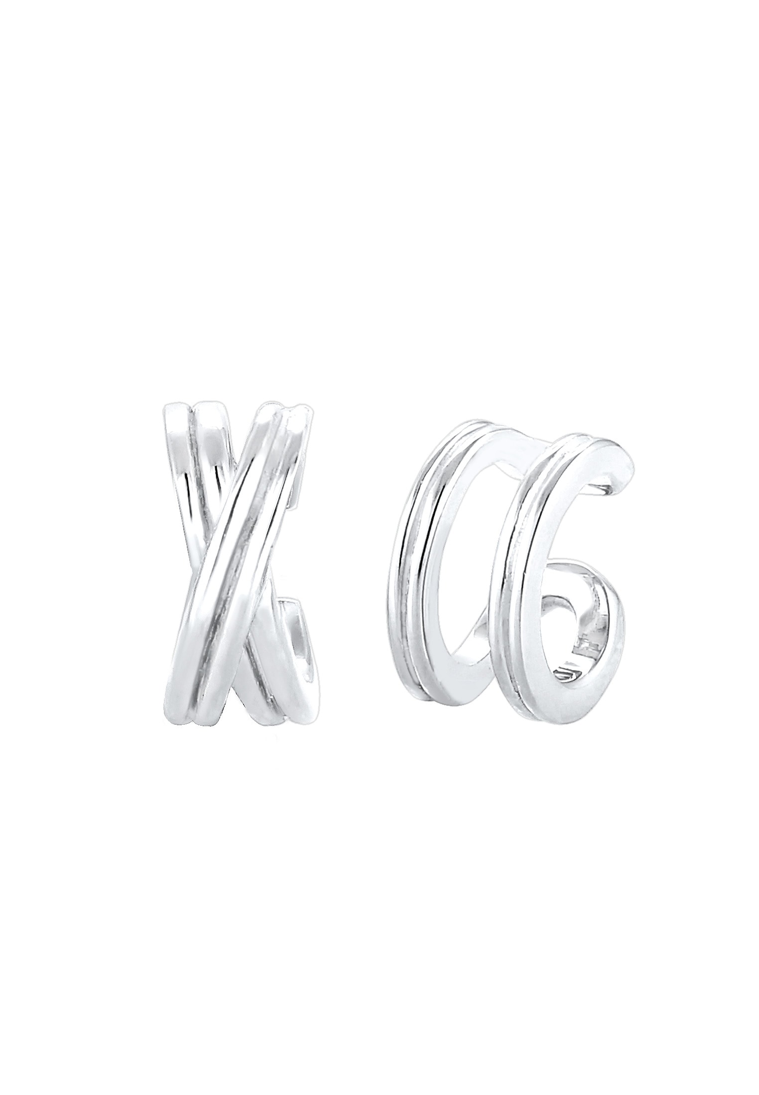 Elli Paar Ohrhaken »Basic Set Earcuff Klemme Minimal Geo 925 Silber«