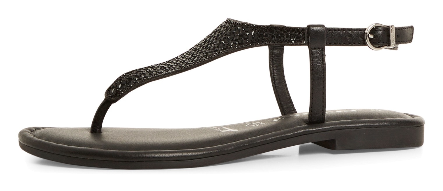 Tamaris Riemchensandale, Sandalette, Sommerschuh, Festtagsschuh, funkelnde Strasssteinchen