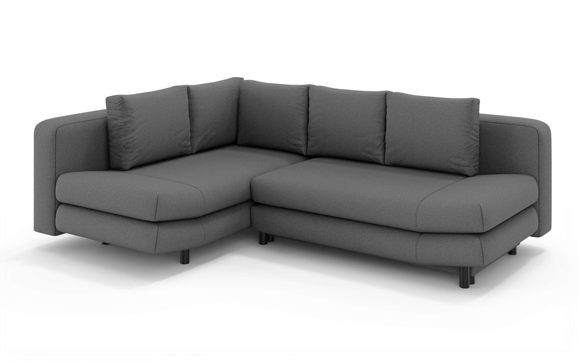 Home affaire Ecksofa »LENNARA Schlafsofa mit Bettkasten, Maße B/T/H: 234/179/85 cm«, L-Form mit Ottomane rechts/links, mit Wellenunterfederung