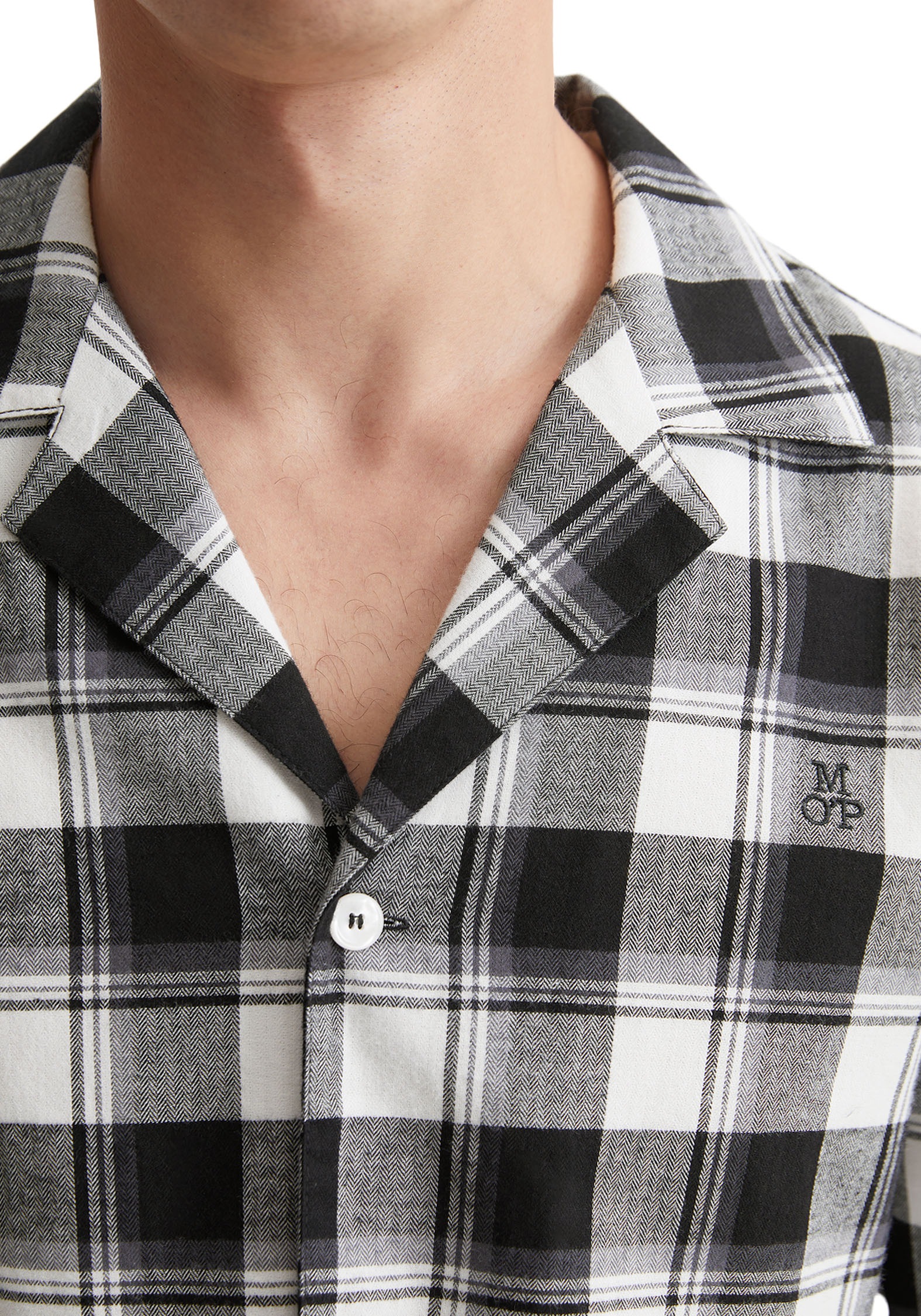 Marc O'Polo Pyjamaoberteil »Homey Flanne«, mit durchgehender Knopfleiste