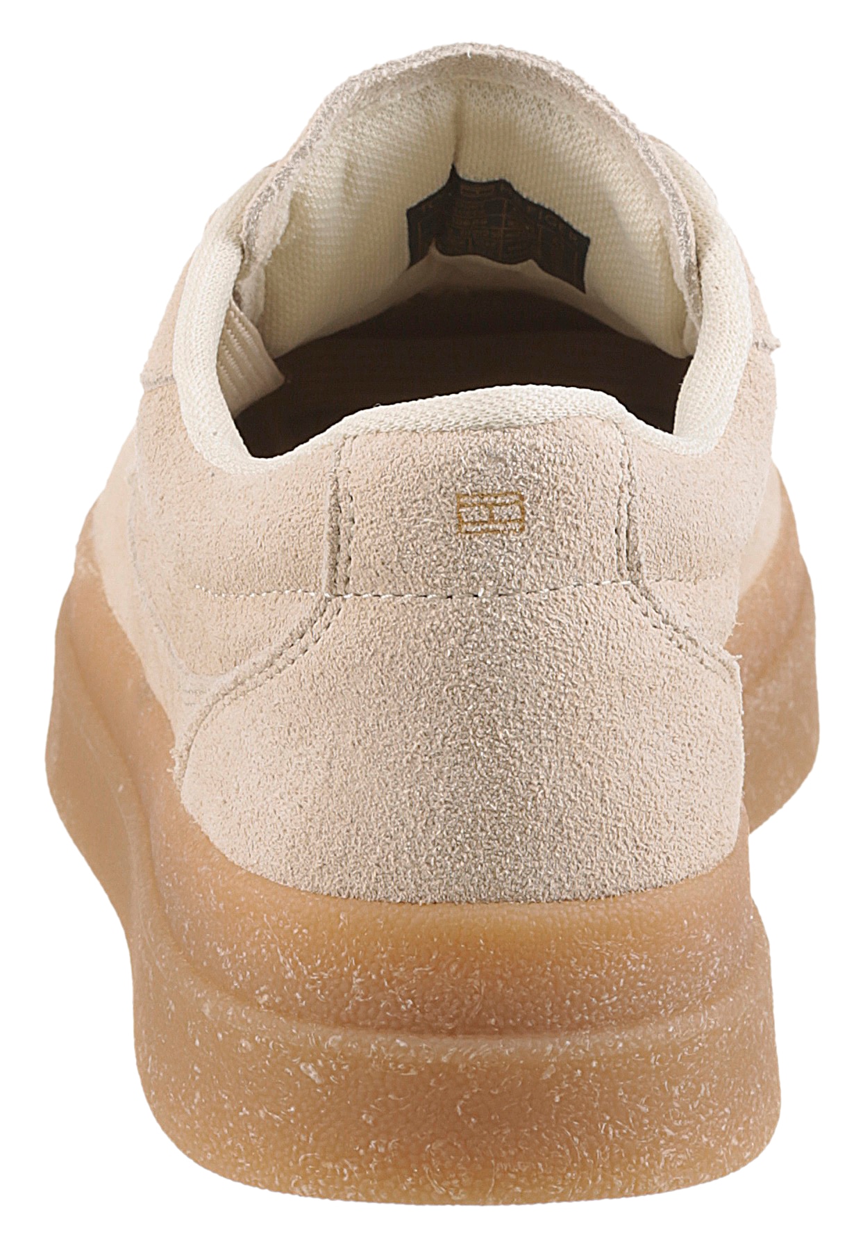 Tommy Hilfiger Plateausneaker »MODERN COURT SNEAKER SUEDE«, Freizeitschuh, Halbschuh, Schnürer mit weich gepolstertem Schaftrand