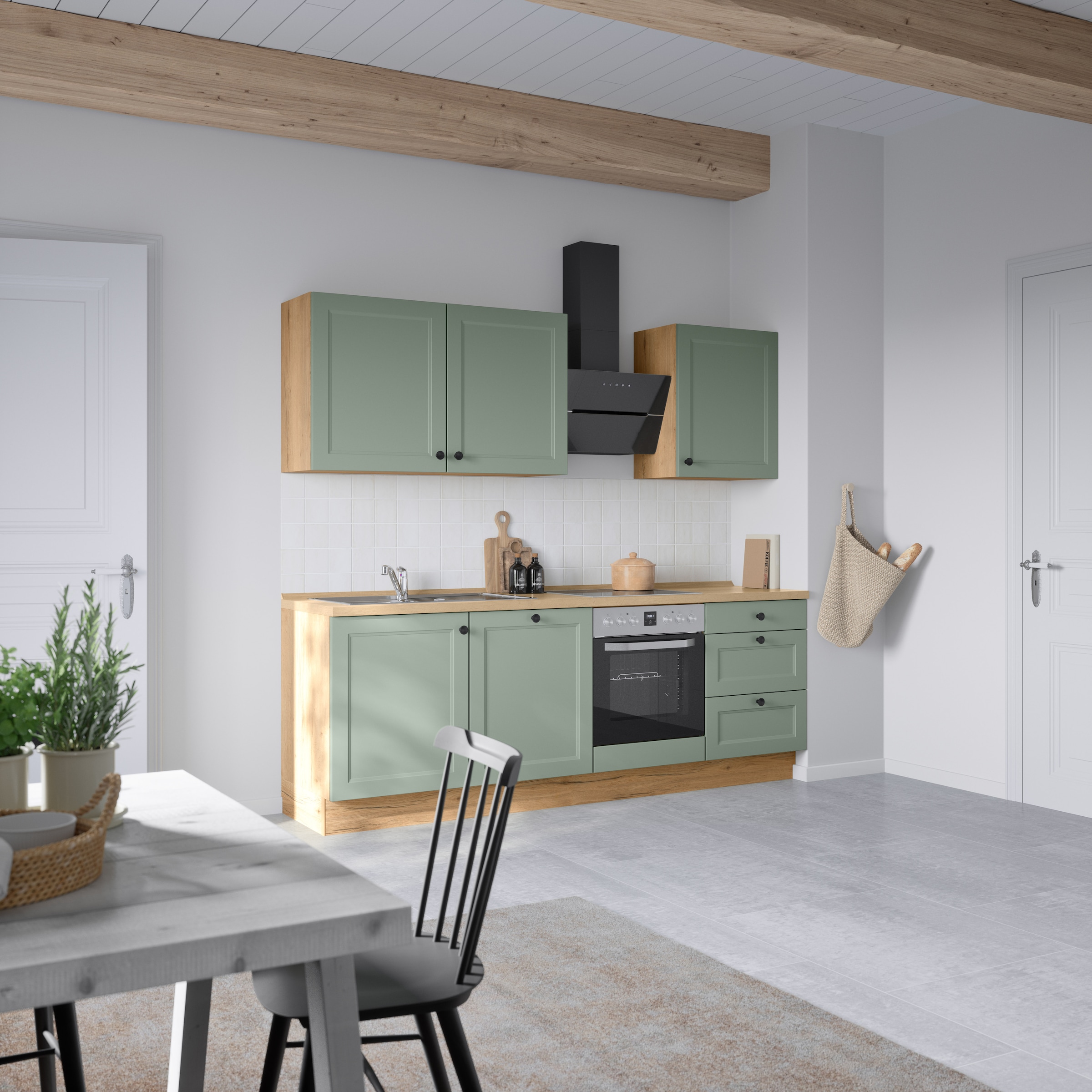nobilia® Küchenzeile »"Cascada II"«, vormontiert, Breite 240 cm, Ausrichtung wählbar, wahlw. mit E-Geräten
